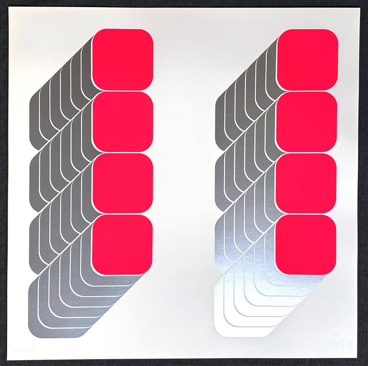 Kaspar Thomas Lenk Serie A B C 1971 Signierte Siebdrucke in limitierter Auflage im Angebot 11
