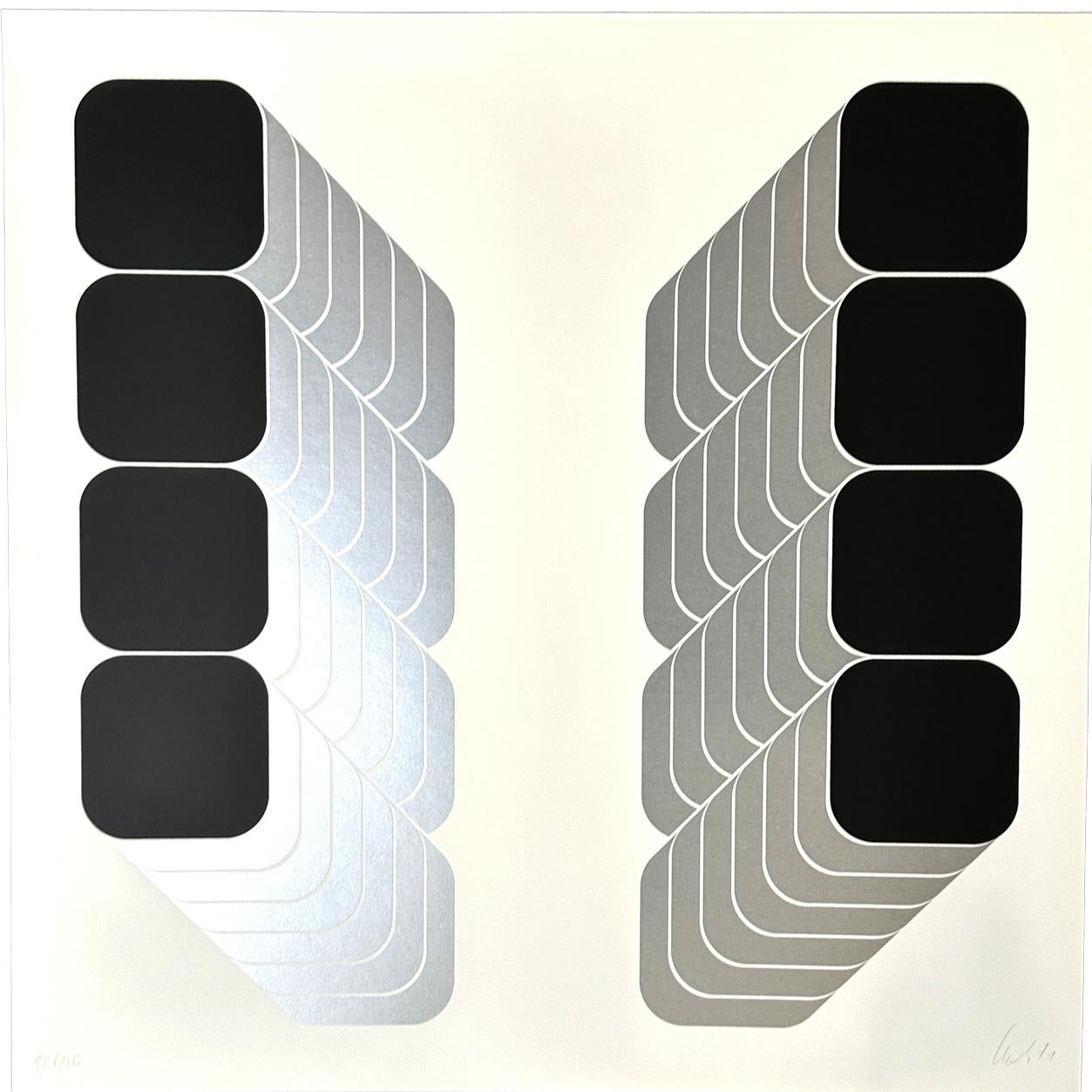 Kaspar Thomas Lenk Serie A B C 1971 Signierte Siebdrucke in limitierter Auflage im Angebot 4