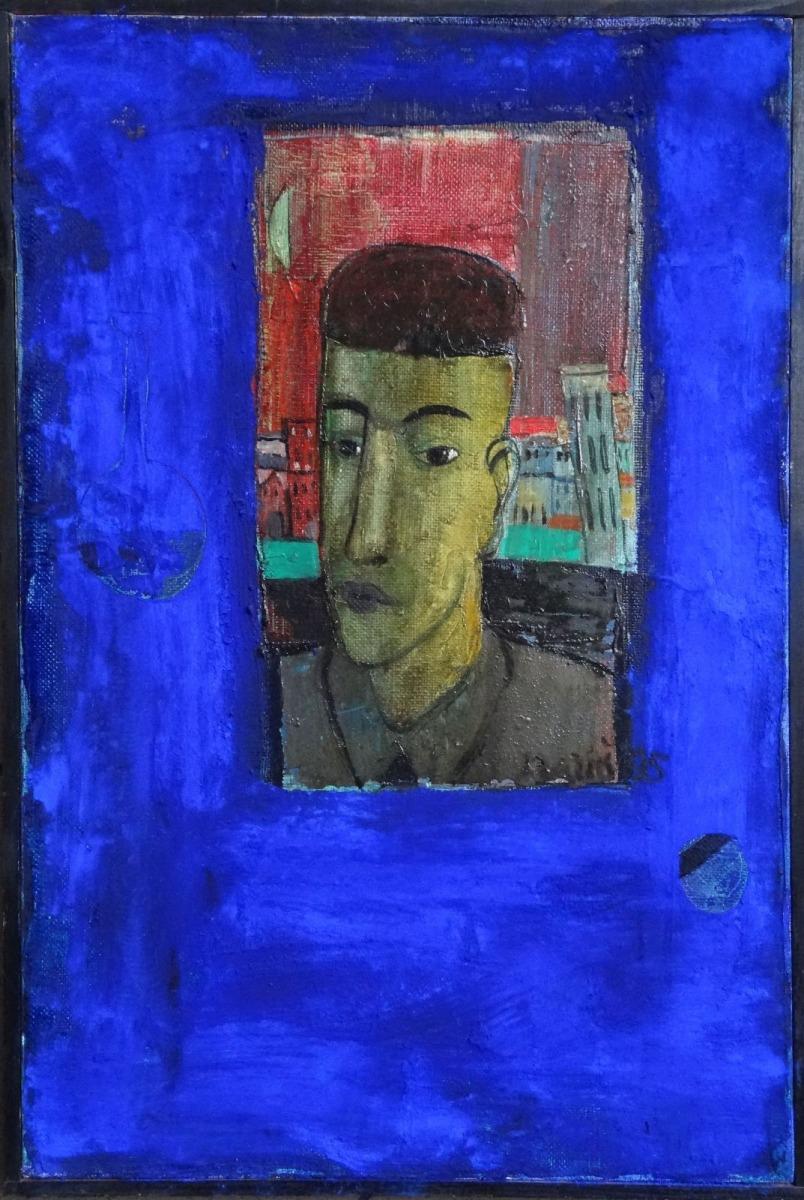 Kaspars Zarins Abstract Painting – Pisan. 1995, Öl auf Leinwand, 60x40 cm