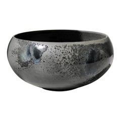 Kasper Würtz Cauldron Shaped Bowl in Black & Blue Glaze