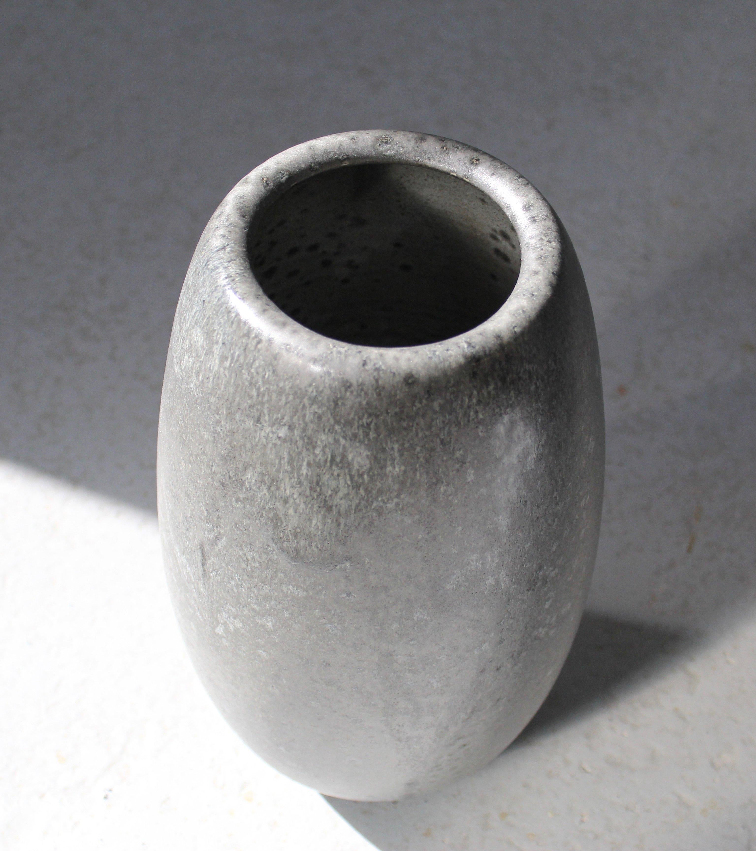 Danish Kasper Würtz Large Ovoid Vase in Granite Glaze