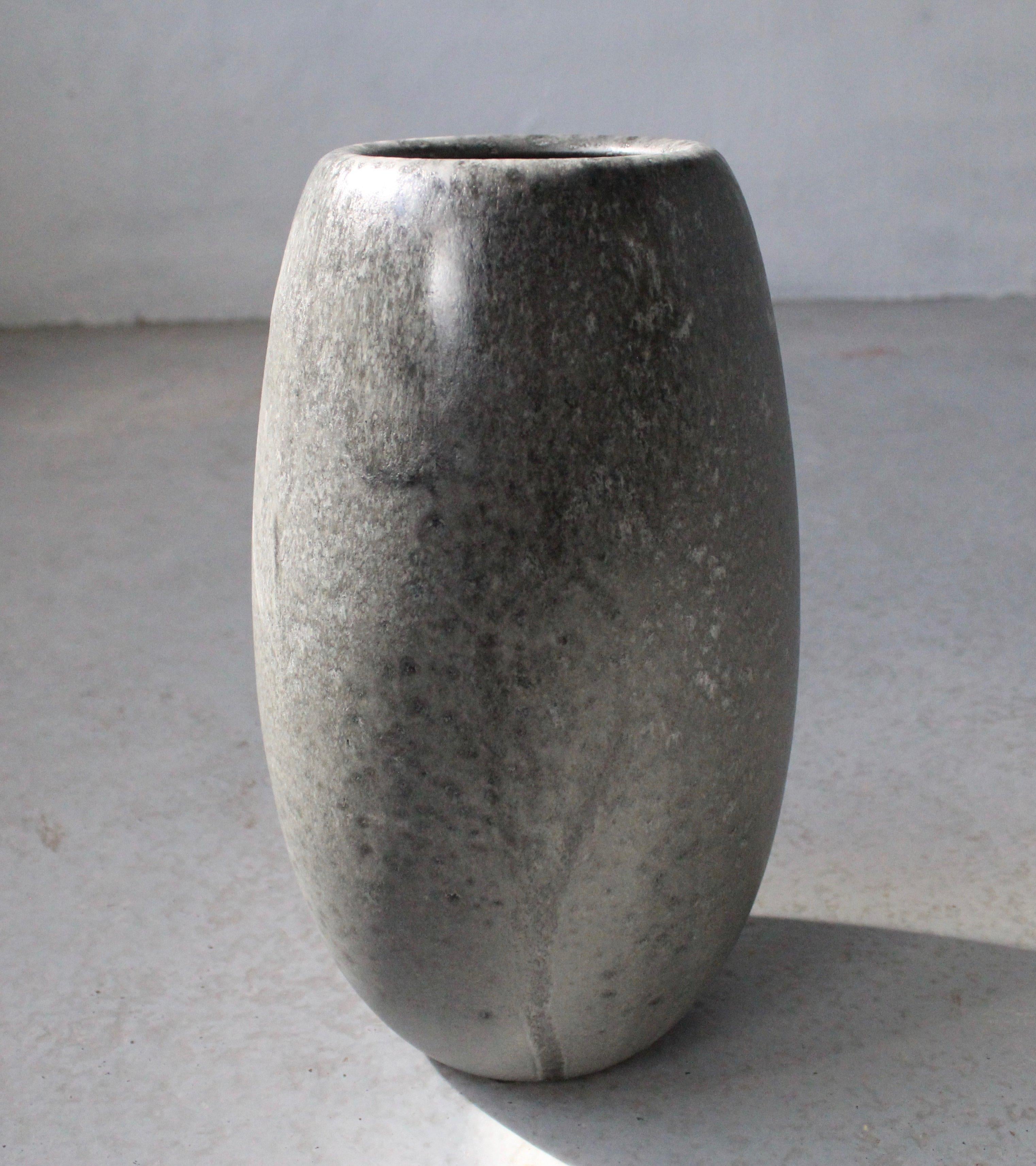 Contemporary Kasper Würtz Large Ovoid Vase in Granite Glaze