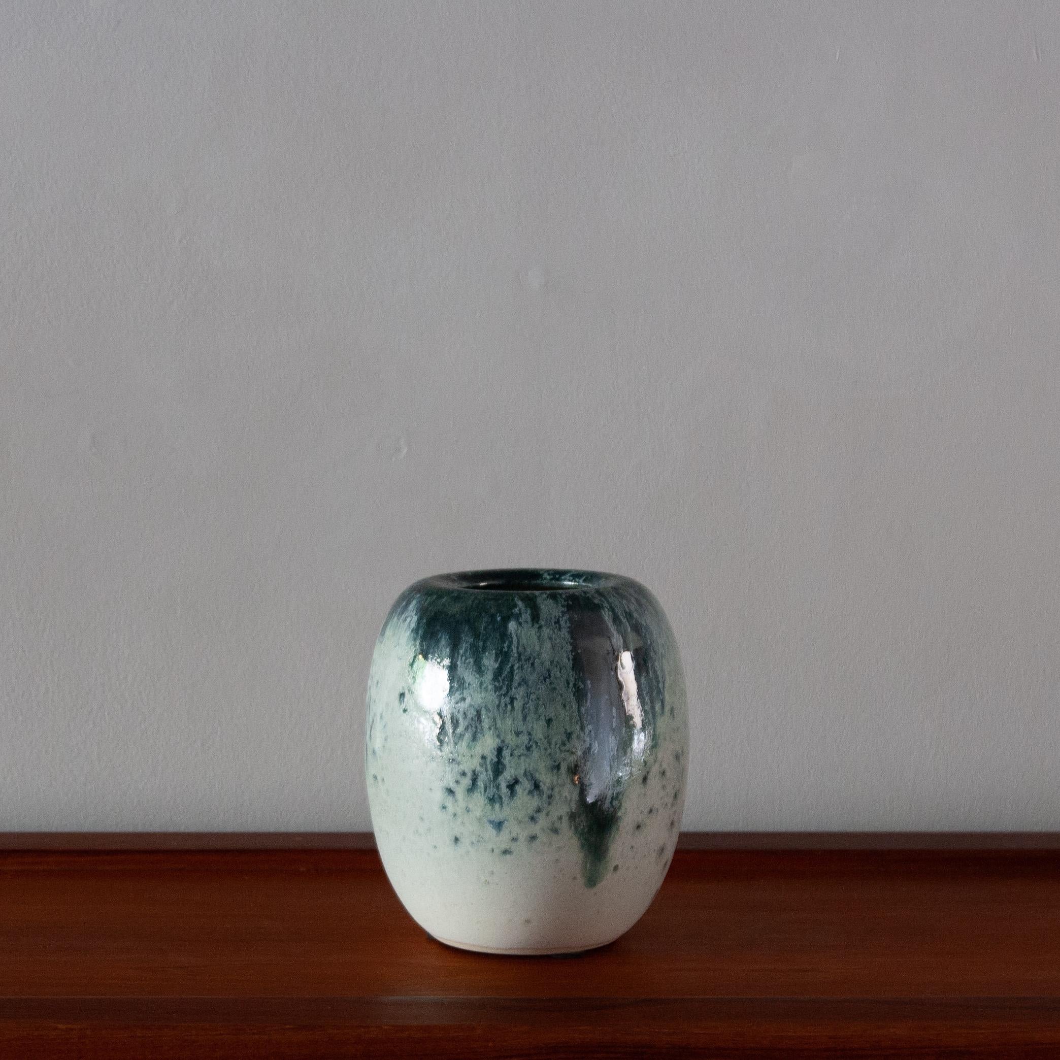 Kasper Würtz One off Blue-Green Anenome Vase Small In New Condition In London, GB