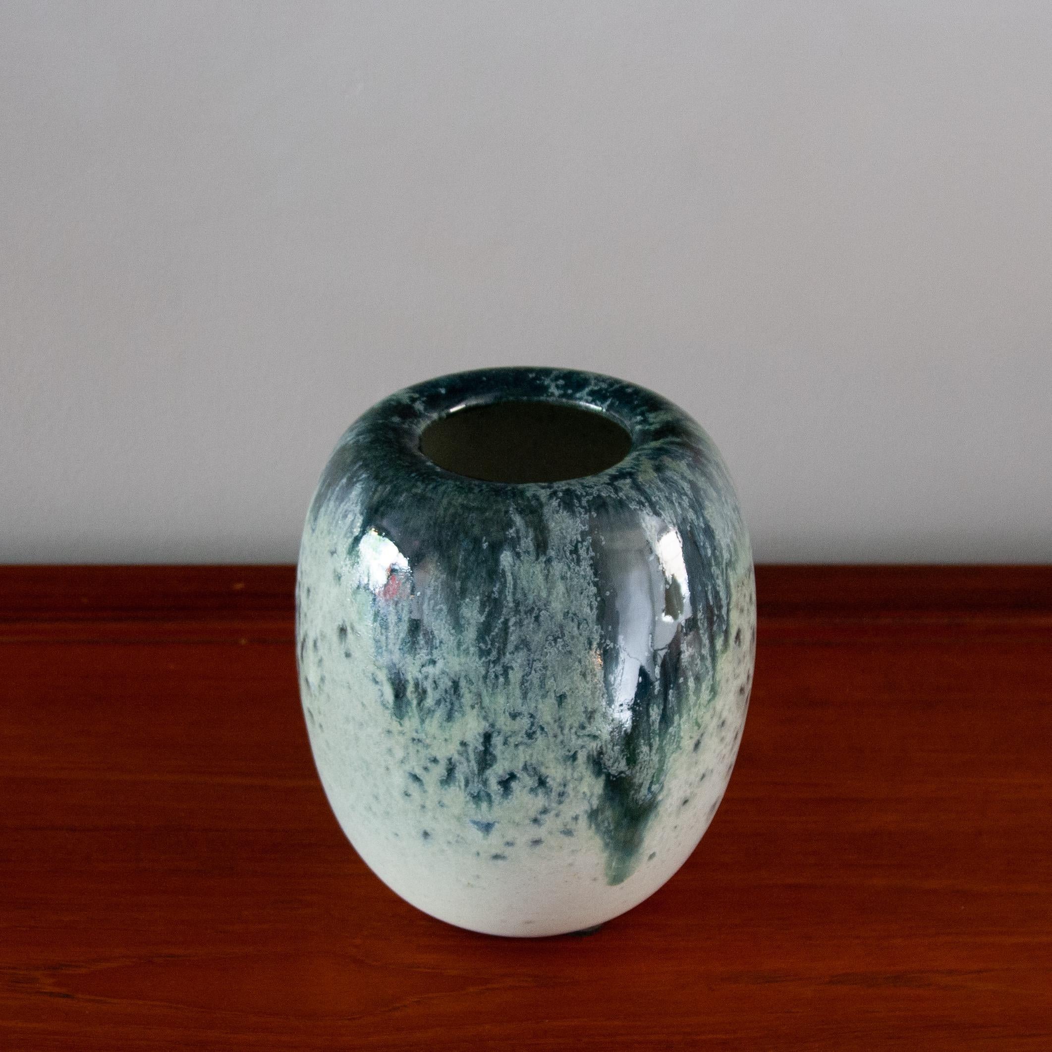 Contemporary Kasper Würtz One off Blue-Green Anenome Vase Small