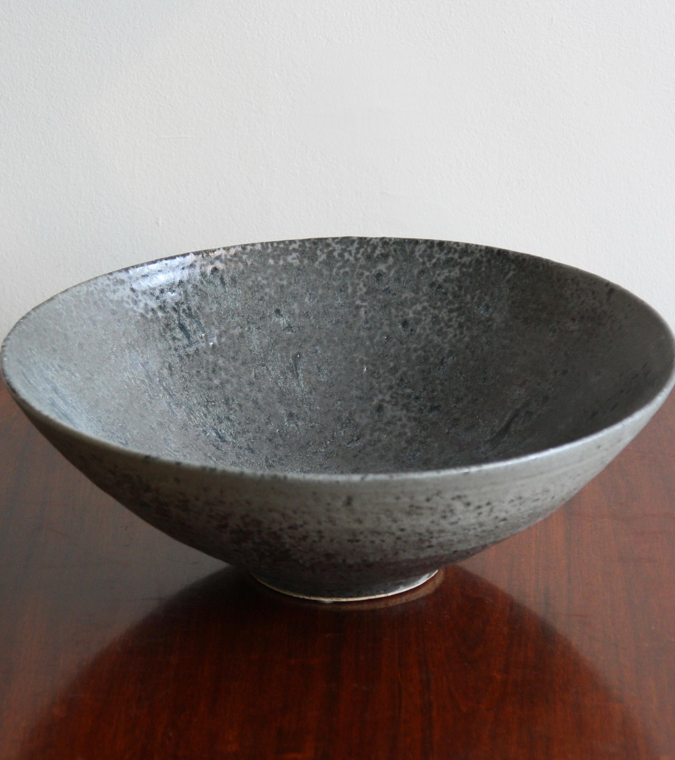 Kasper Würtz One Off Large Stoneware Bowl Black Glaze 7