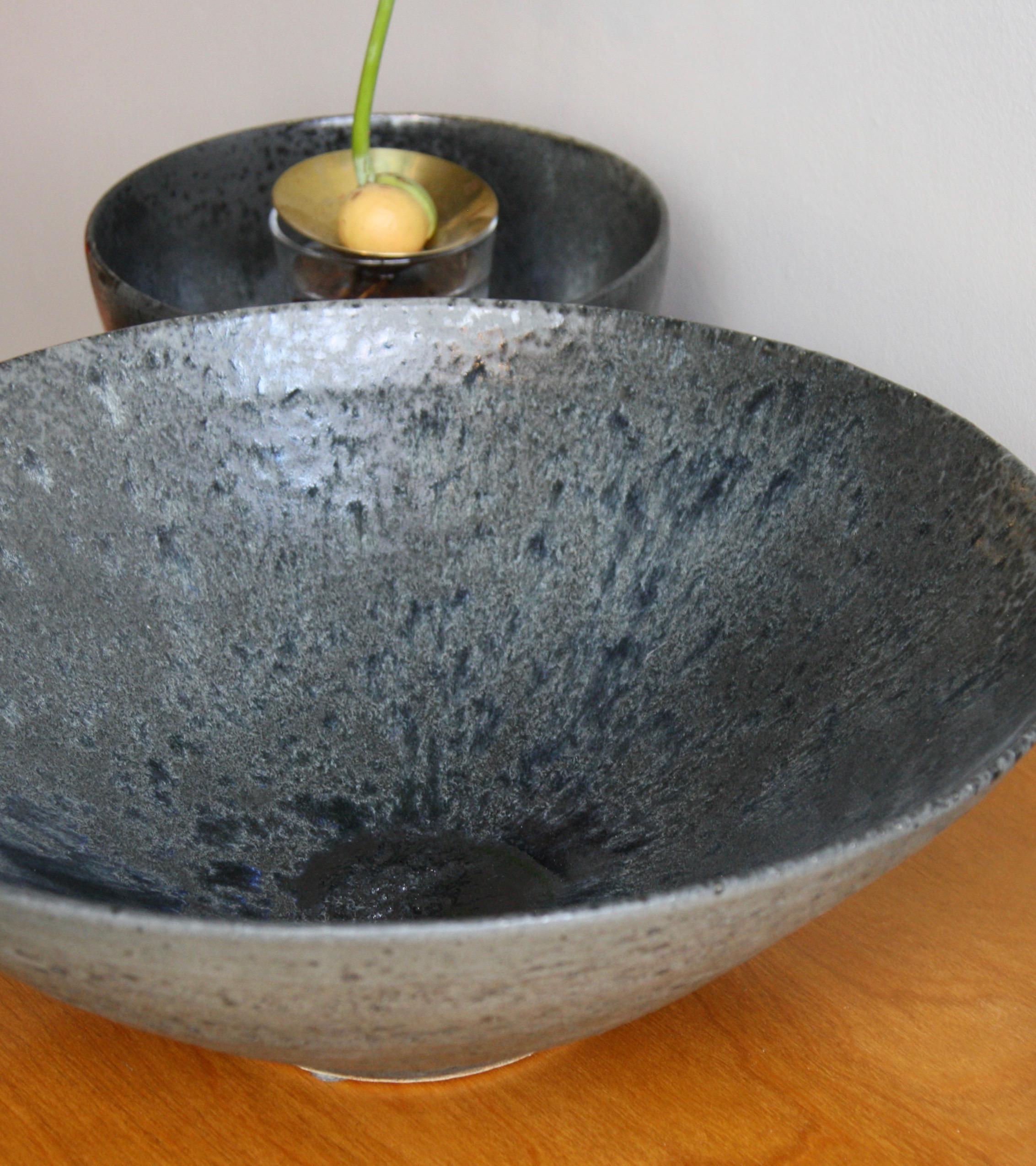 Contemporary Kasper Würtz One Off Large Stoneware Bowl Black Glaze