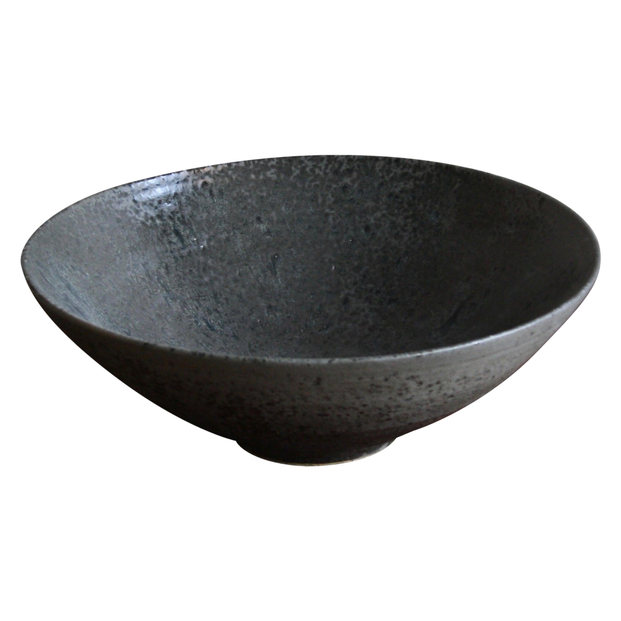 Kasper Würtz One Off Large Stoneware Bowl Black Glaze
