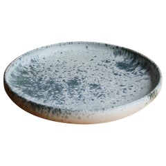 Kasper Würtz One off Large Stoneware Platter Blue & White Glaze