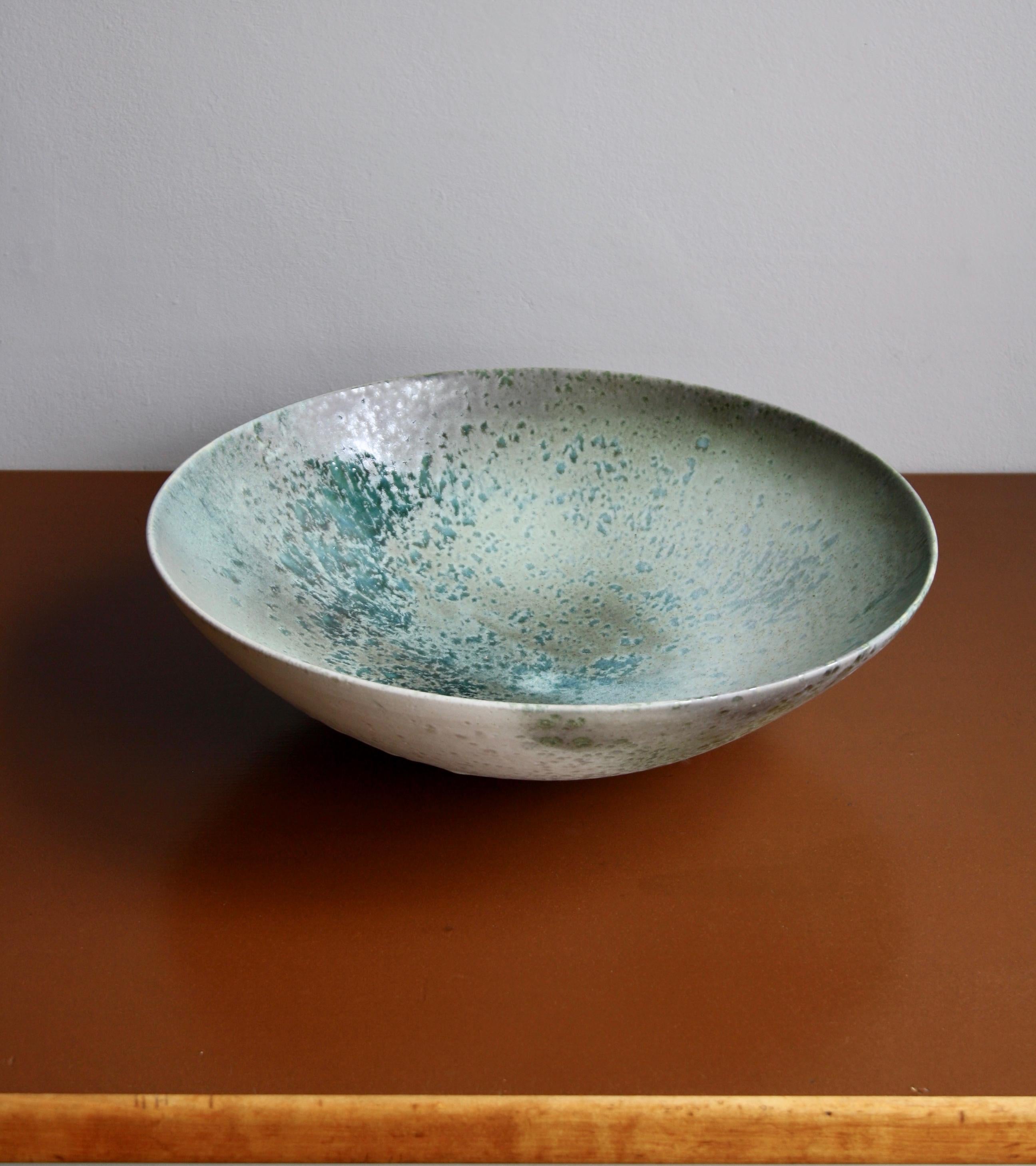Kasper Würtz One Off Massive Bowl Turquoise/Green/Ombre/Grey Glaze 1