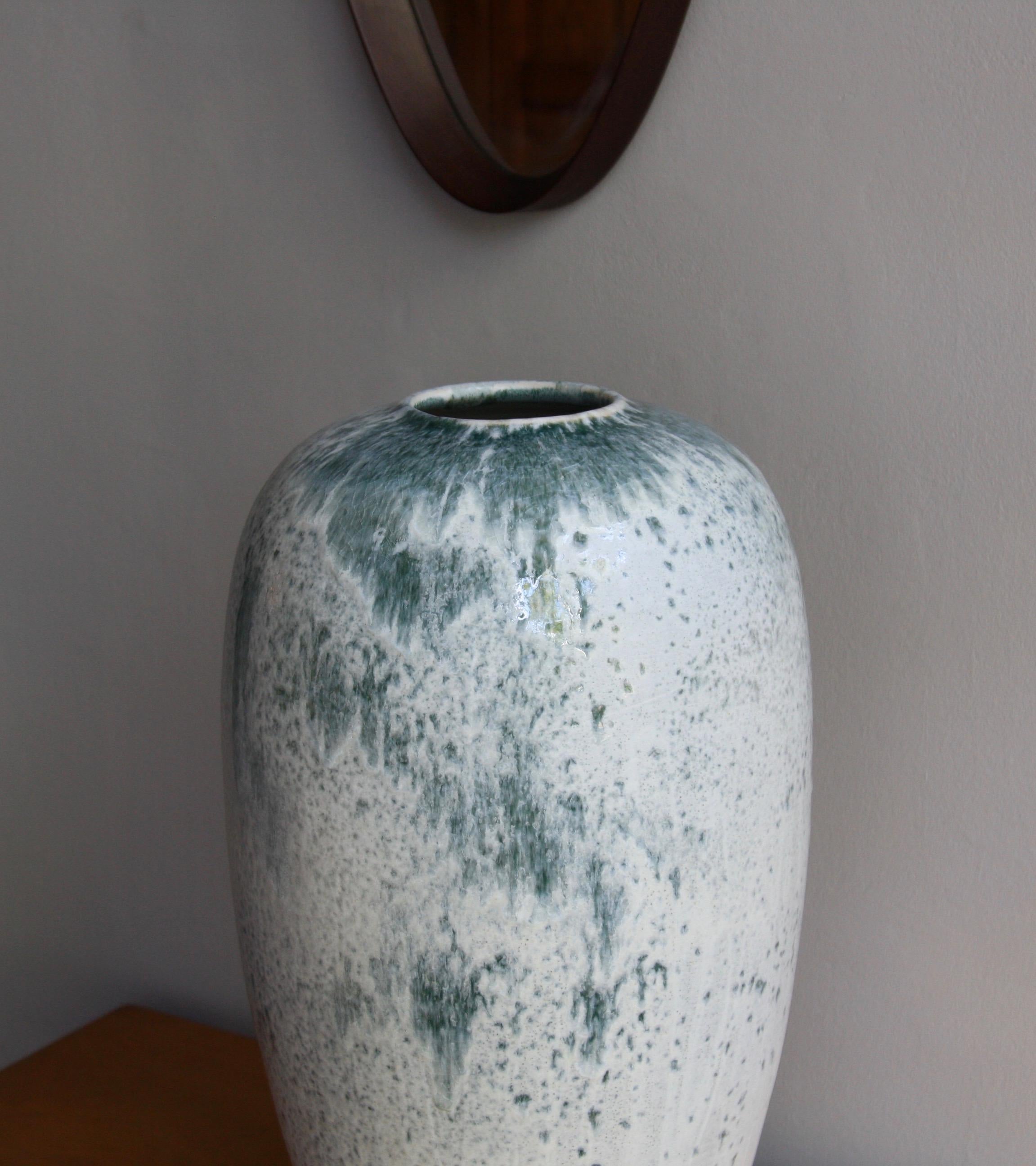 Kasper Würtz One Off Stoneware 'Rising Balloon' Vase #1 Blue and White Glaze 2