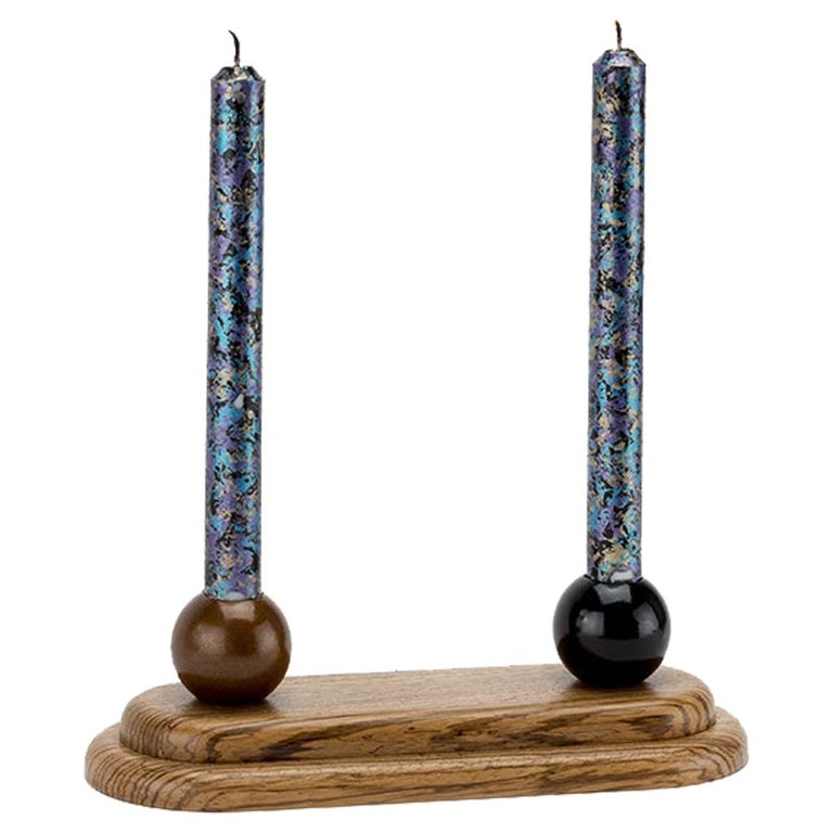 Kassandra Memphis-Inspired Bold and Colorful Candelabra For Sale