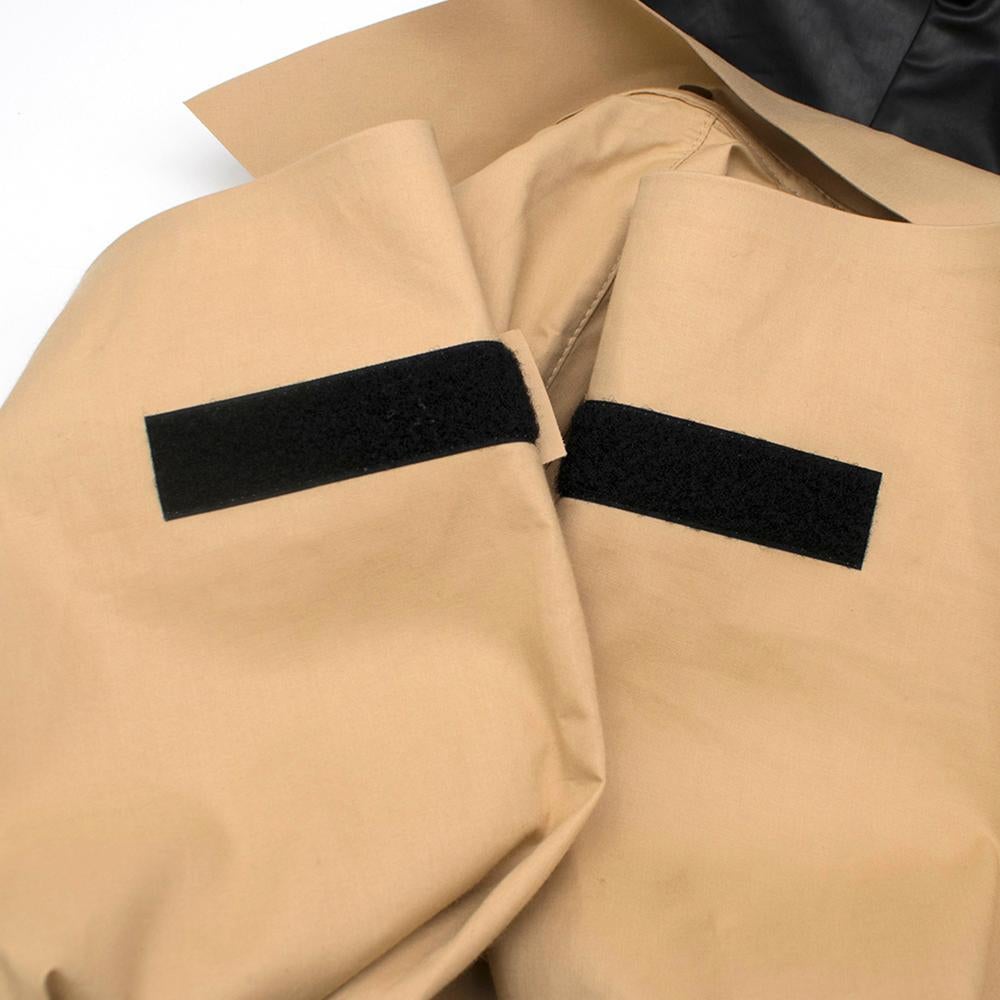 Beige KASSL Editions hooded woven trench coat S