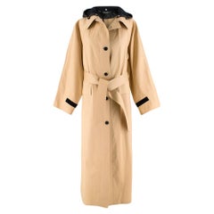 KASSL Editions hooded woven trench coat S