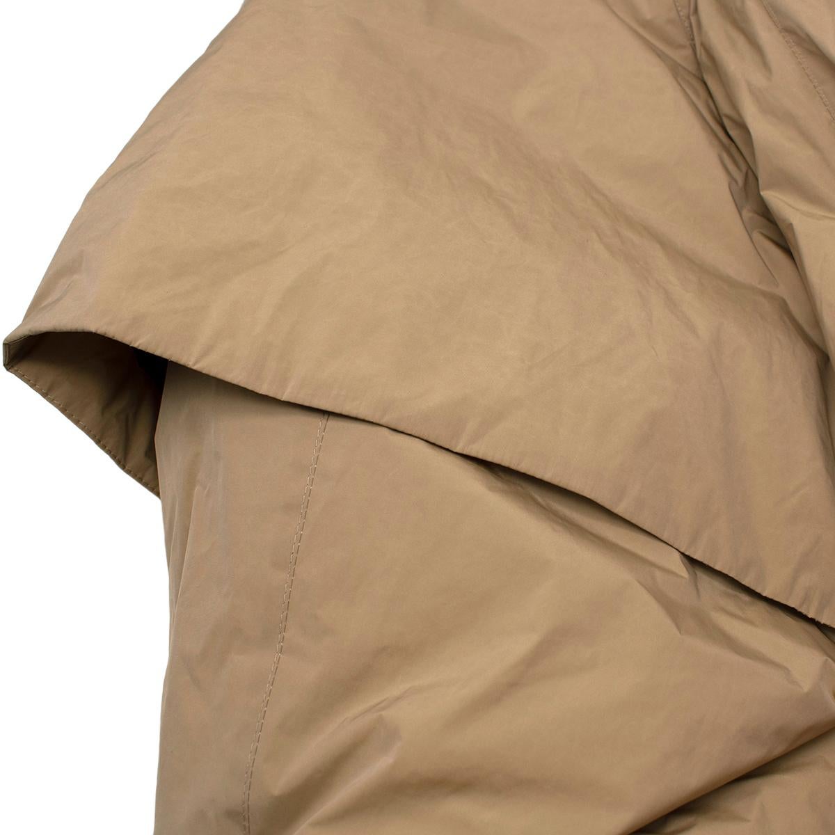 KASSL Editions Nude Coated Taffeta Padded Coat - Size Small For Sale 2