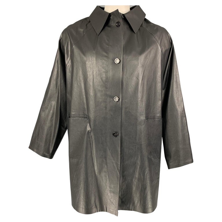 KASSL Size XL Black Cotton Blend Coat For Sale at 1stDibs