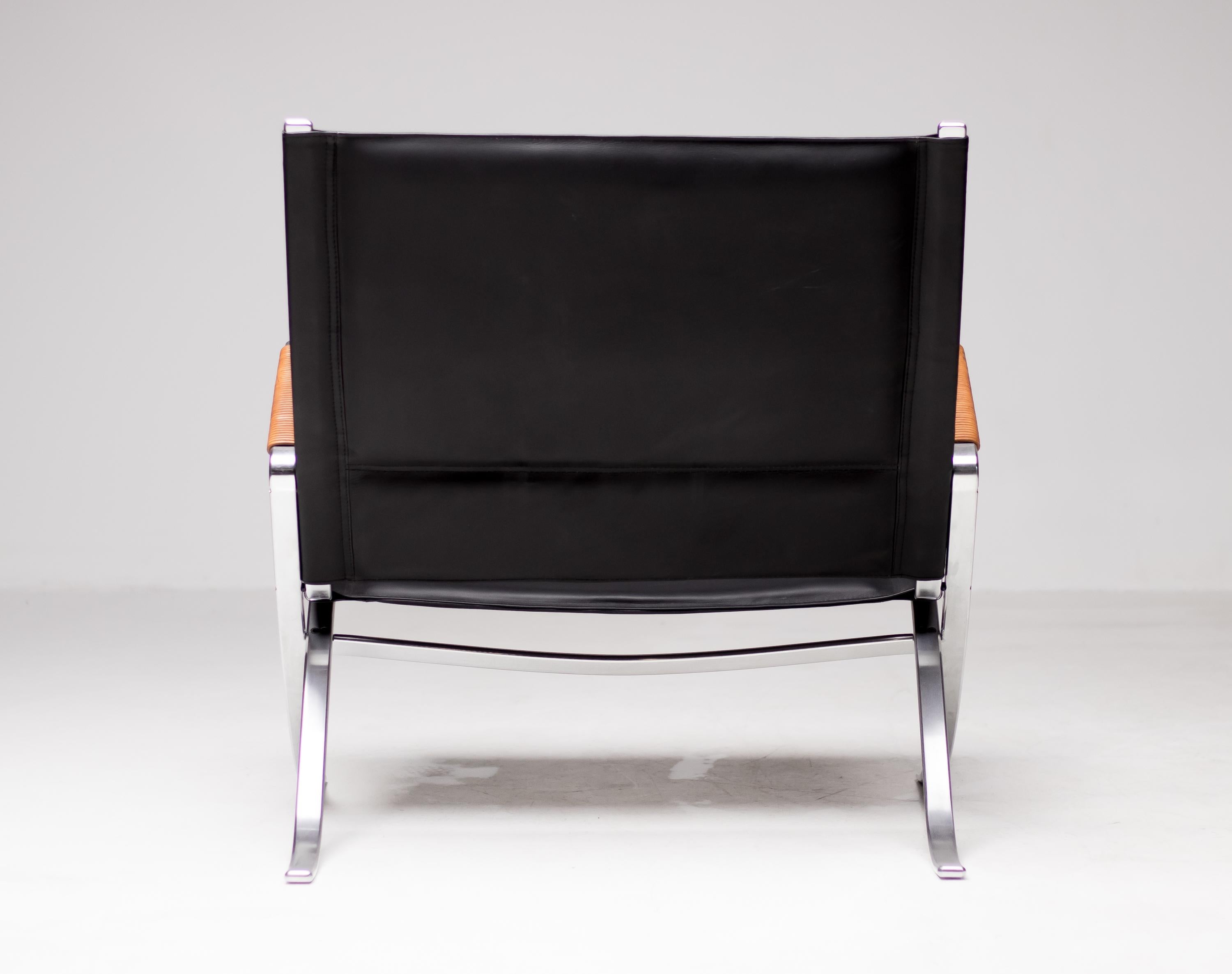 Stainless Steel Kastholm and Fabricius FK82 Lounge Chair