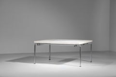 Kastholm et fabricius steel and travertine Danish coffee table - E057