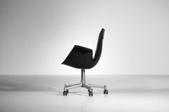 Kastholm & Fabricius black leather office chair for Kill International