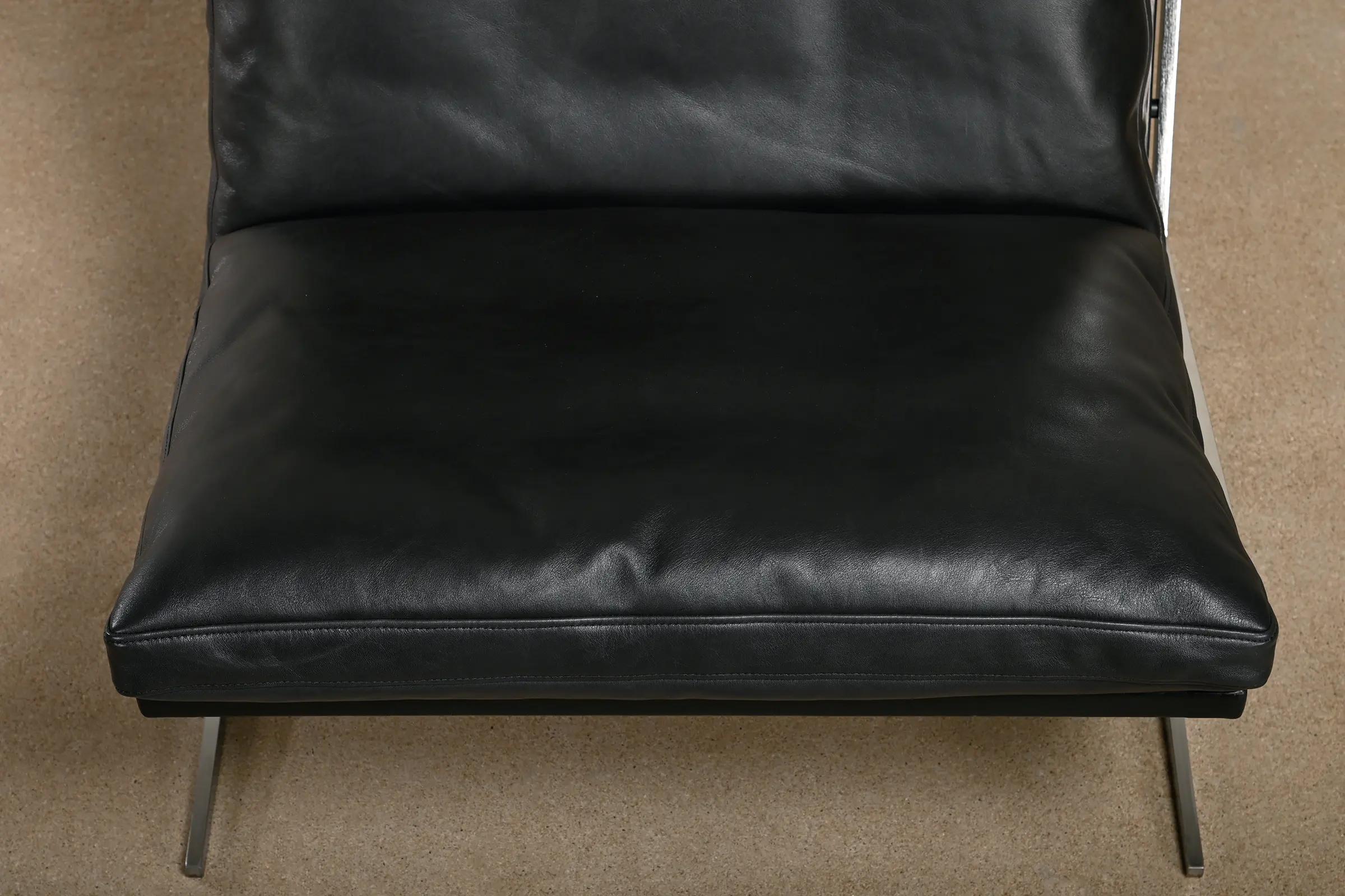Kastholm & Fabricius BO-561 Lounge Chair in Black Leather by Bo-Ex, Denmark 2