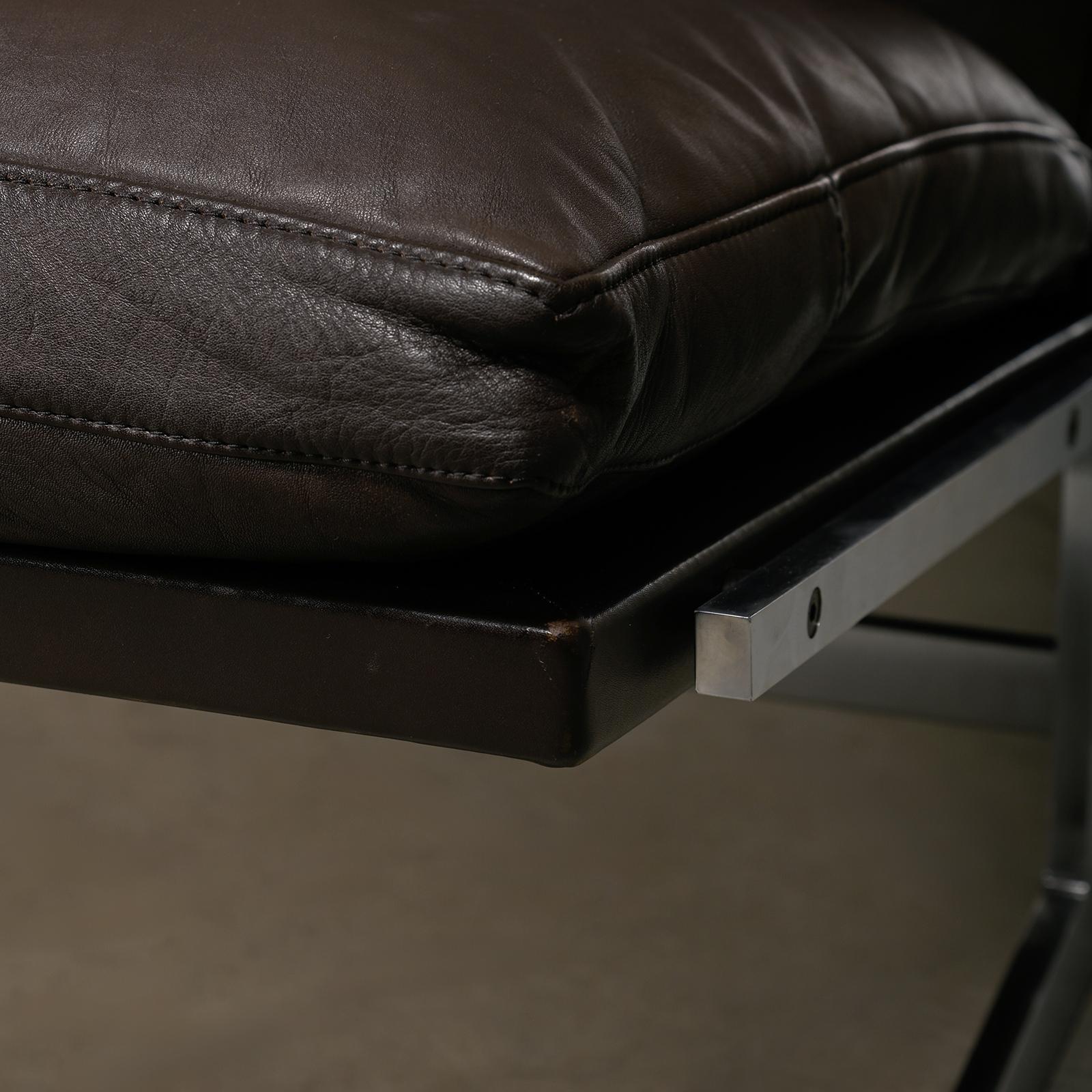 Kastholm & Fabricius BO-561 Lounge Chair in Chocolate Brown Leather by Bo-Ex For Sale 3