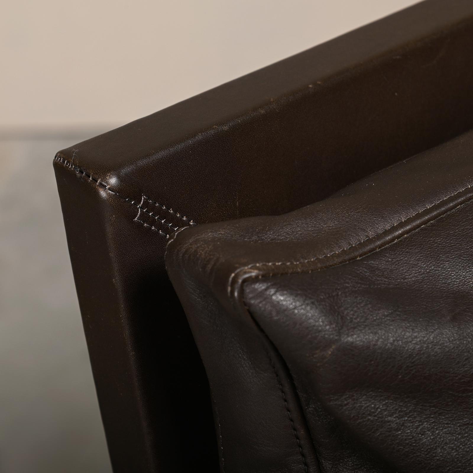 Kastholm & Fabricius BO-561 Lounge Chair in Chocolate Brown Leather by Bo-Ex For Sale 8
