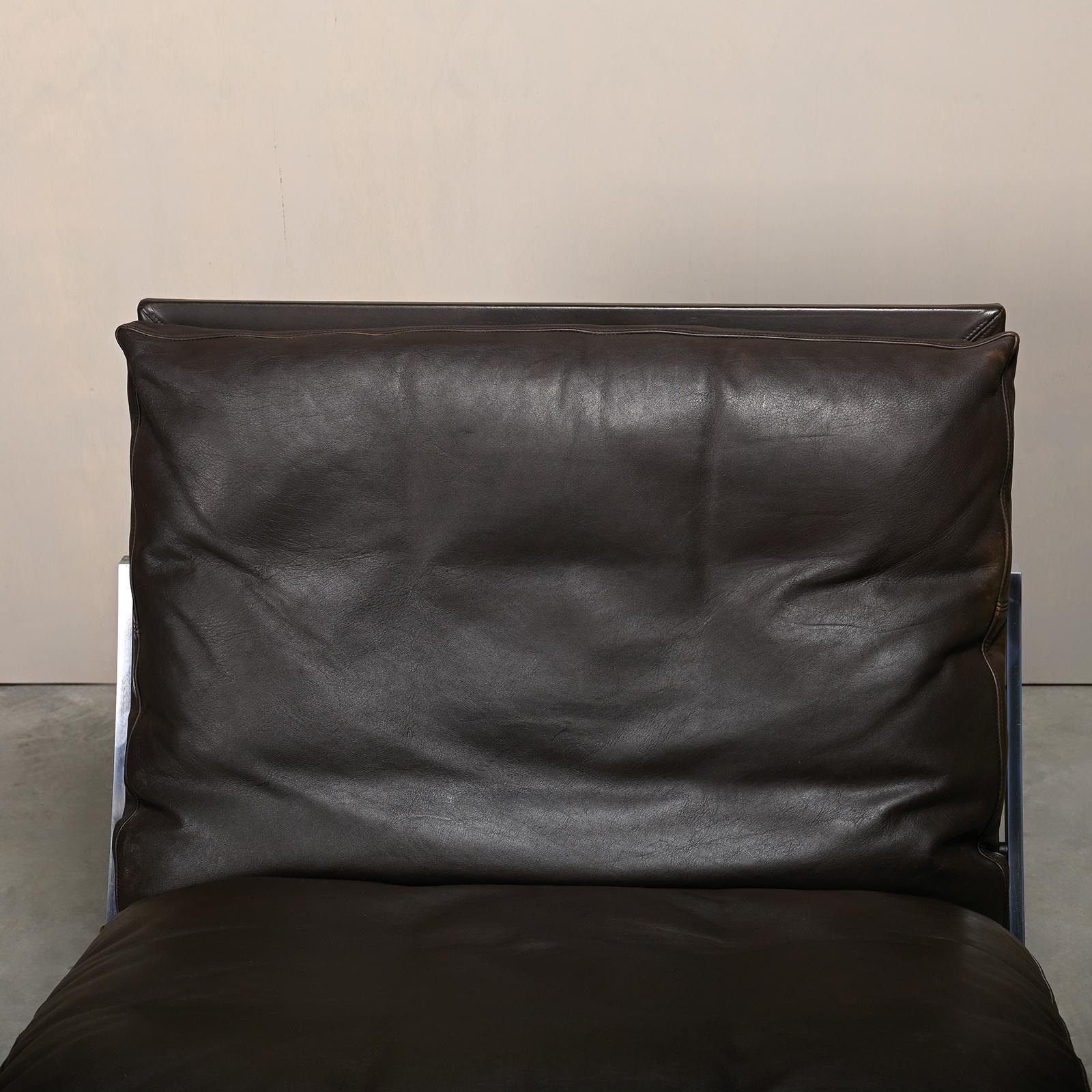 Kastholm & Fabricius BO-561 Lounge Chair in Chocolate Brown Leather by Bo-Ex For Sale 2