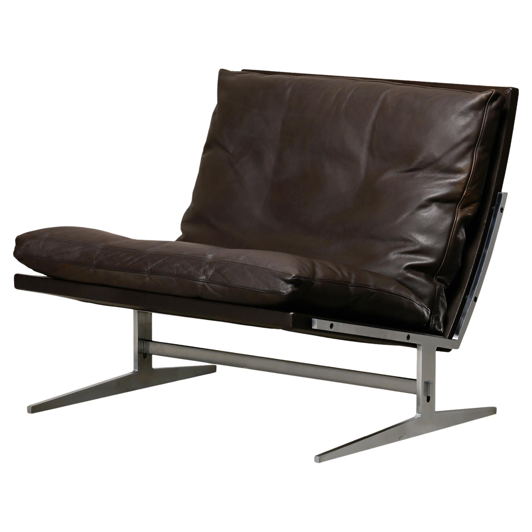 Kastholm & Fabricius BO-561 Chaise longue en cuir Brown chocolat par Bo-Ex