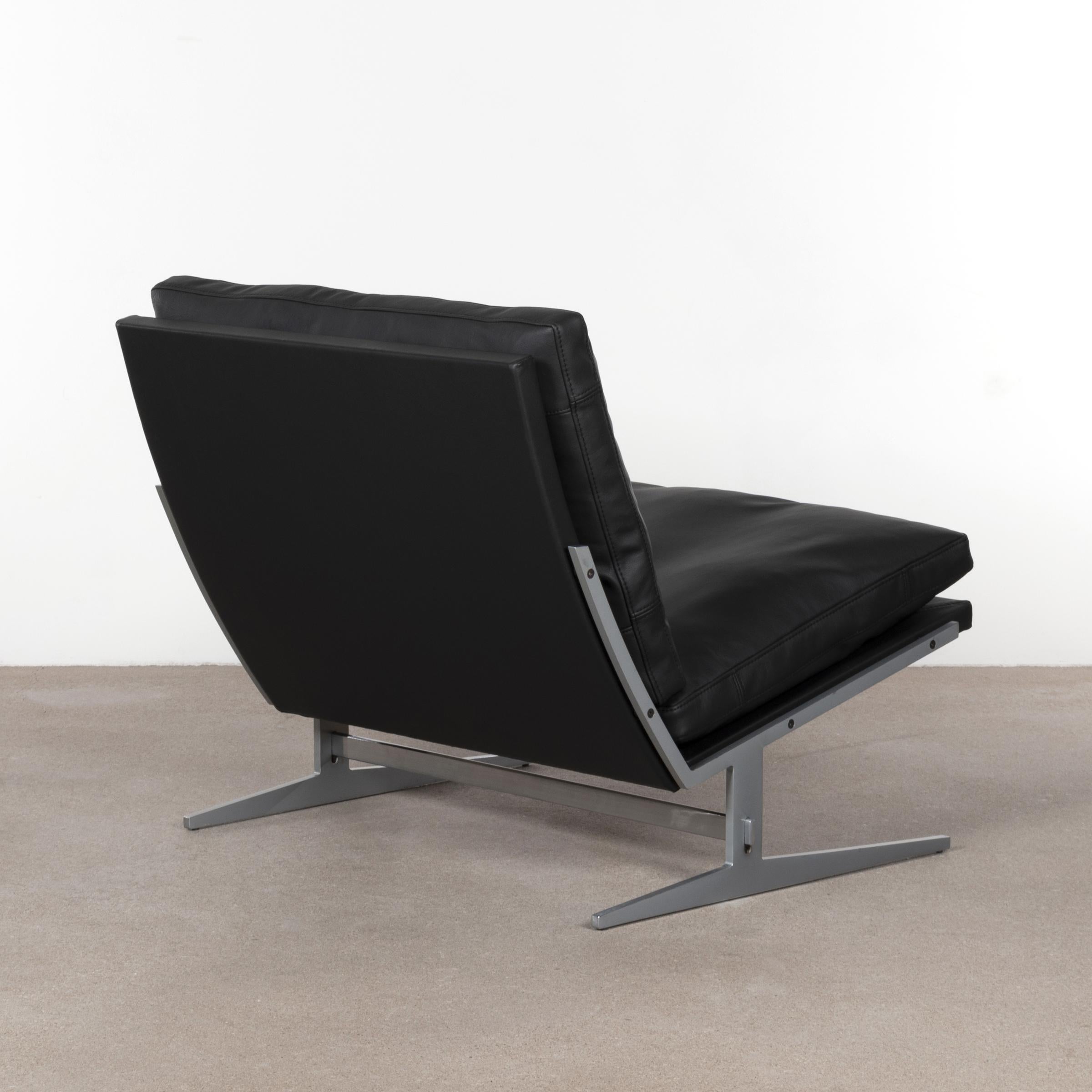 Danish Kastholm & Fabricius BO-561 Lounge Chair in Dark Green Leather by Bo-Ex Denmark