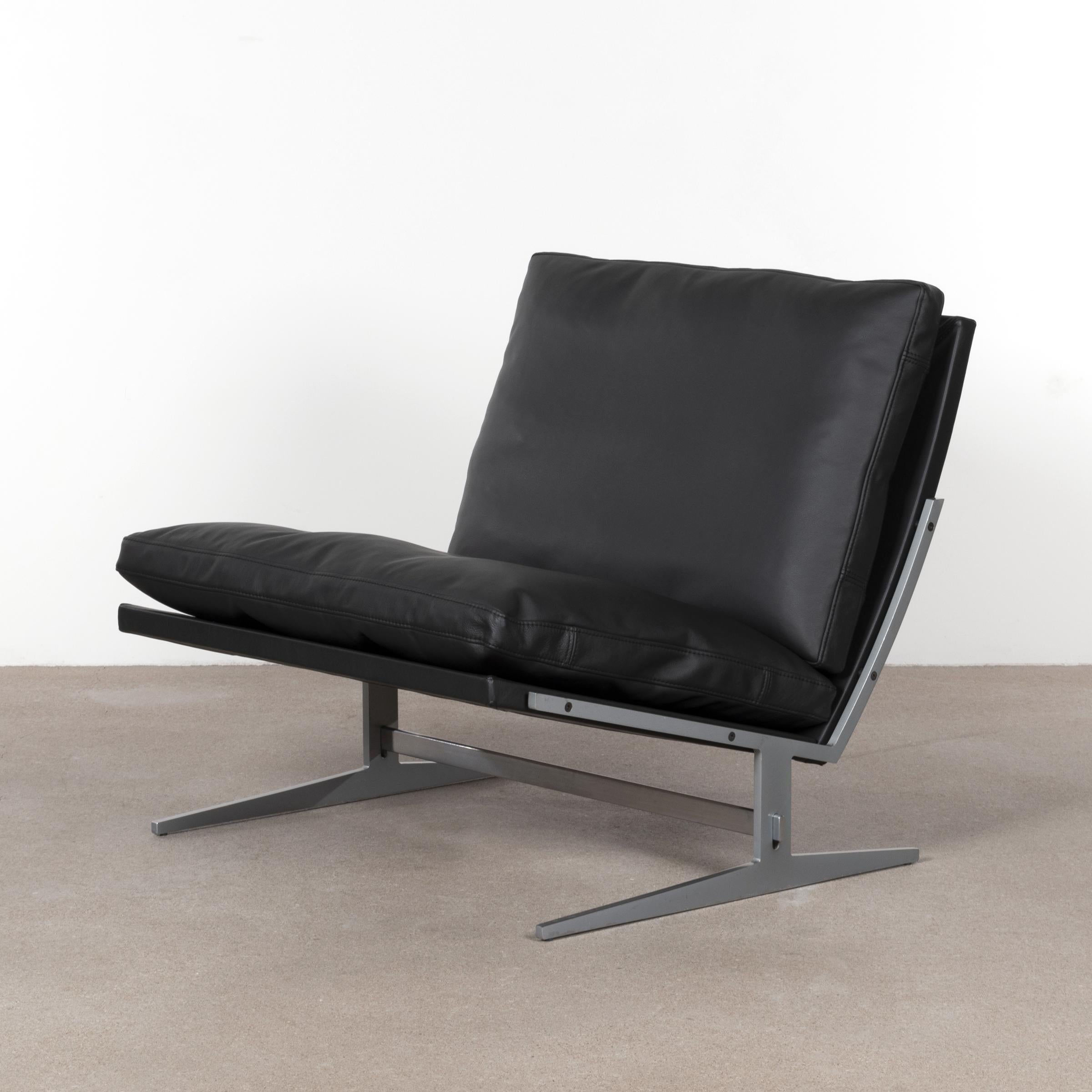 Kastholm & Fabricius BO-561 Lounge Chair in Dark Green Leather by Bo-Ex Denmark 1