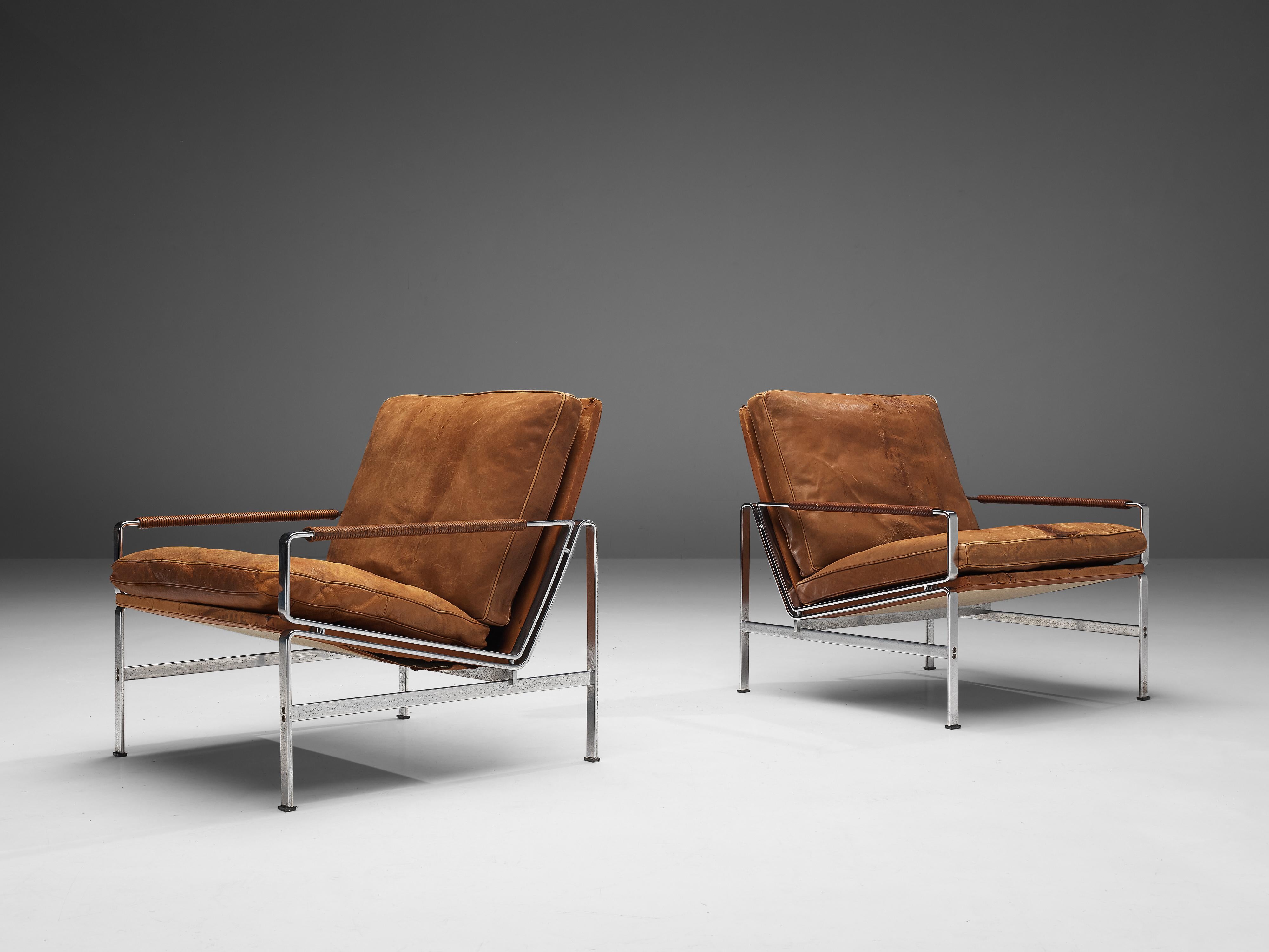 Kastholm & Fabricius for Kill Internatonal Pair of Lounge Chairs Model ‘FK 6720’ In Good Condition In Waalwijk, NL