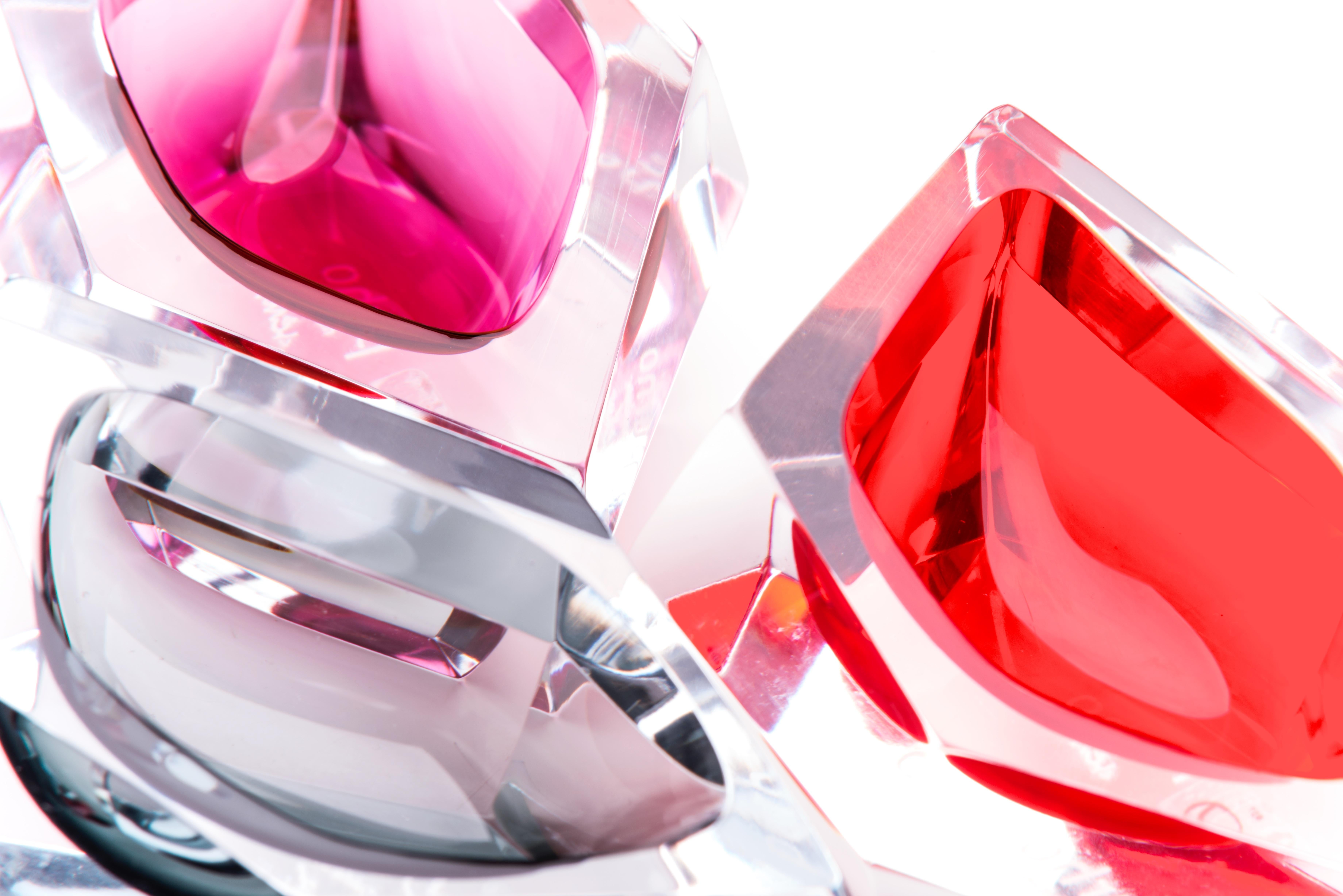 Italiano 21° secolo Karim Rashid Mini Ciotola in Vetro di Murano Vari Colori in vendita