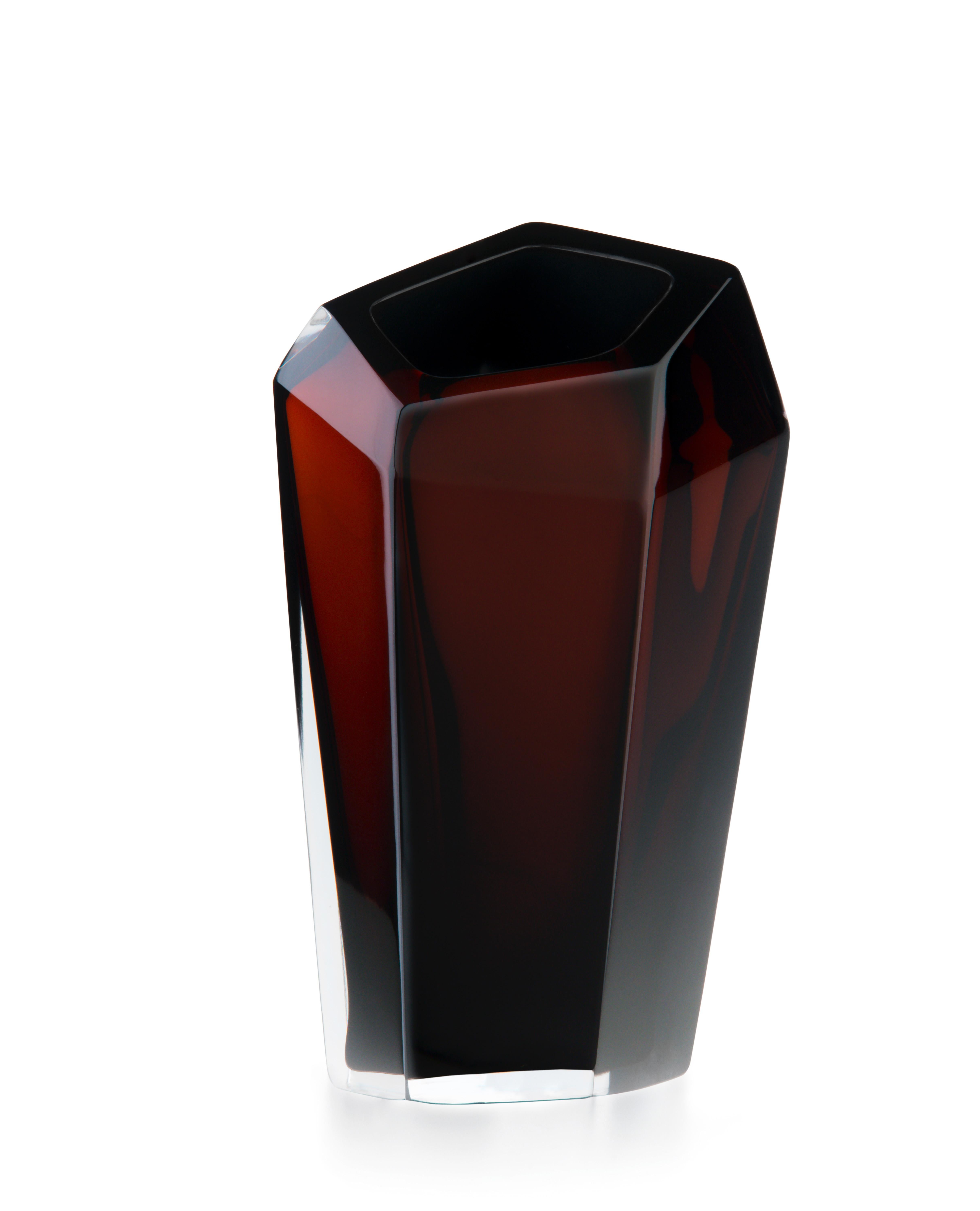 Kastle brown large vase by Purho
Dimensions: D20 x H47cm
Materials: Glass
Other colours and Dimensions are available.

Purho is a new protagonist of made in Italy design, a work of synthesis, a research that has lasted for years, an Italian