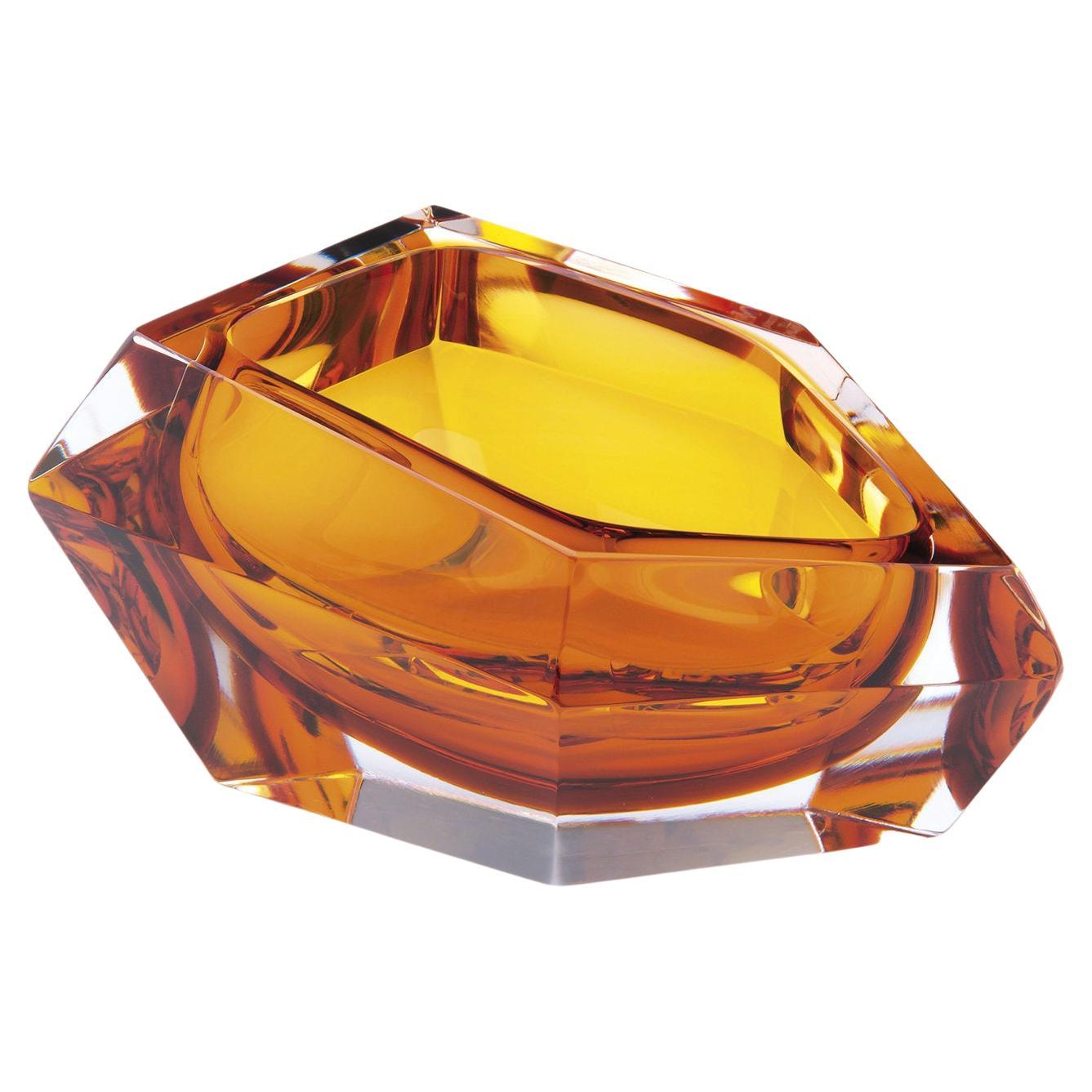 Kastle Small Bowl Amber by Karim Rashid For Sale