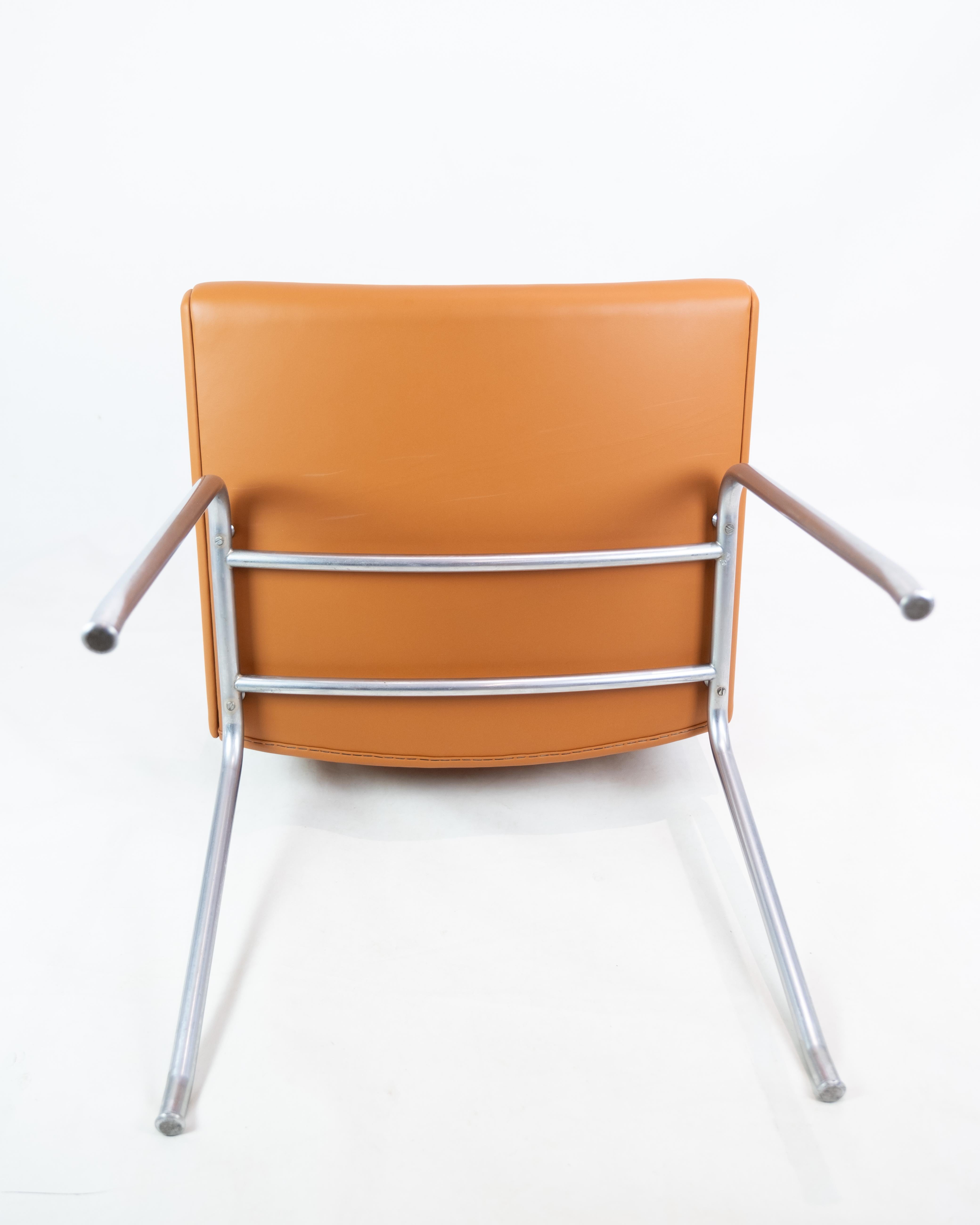 Kastrup-Stuhl aus cognacfarbenem Leder Modell AP40 von Hans J. Wegner  im Angebot 5