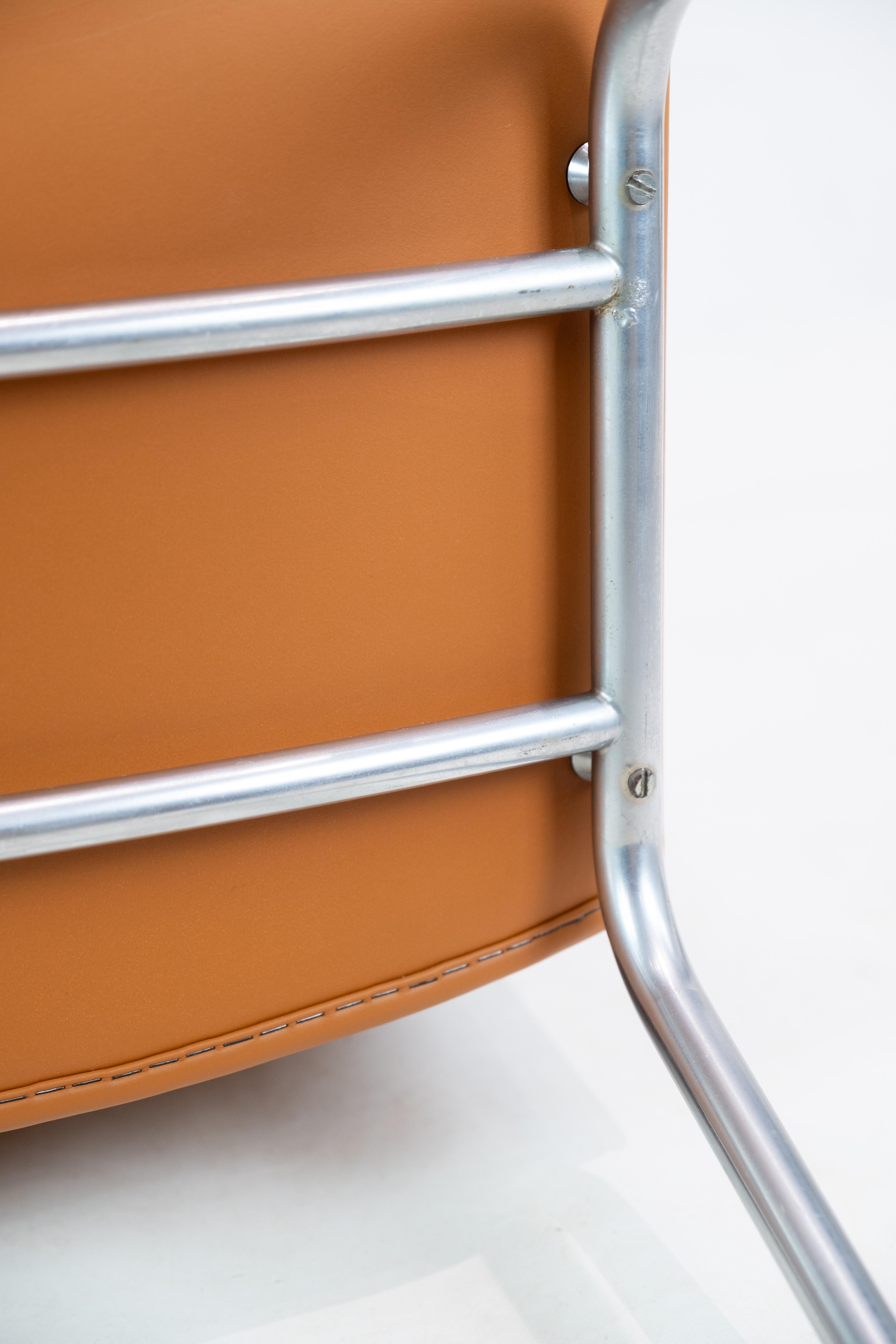 Kastrup-Stuhl aus cognacfarbenem Leder Modell AP40 von Hans J. Wegner  im Angebot 6