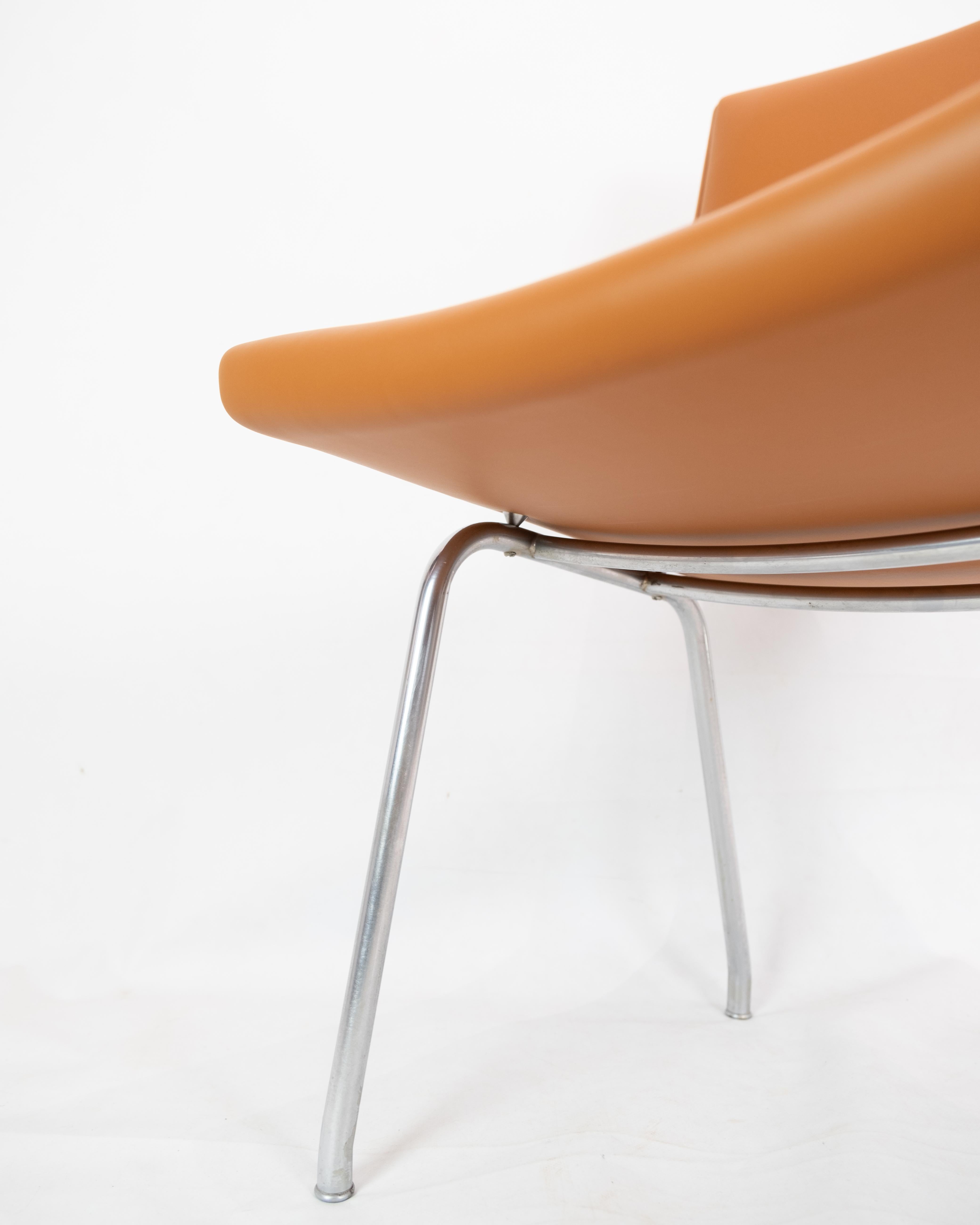 Kastrup-Stuhl aus cognacfarbenem Leder Modell AP40 von Hans J. Wegner  im Angebot 1