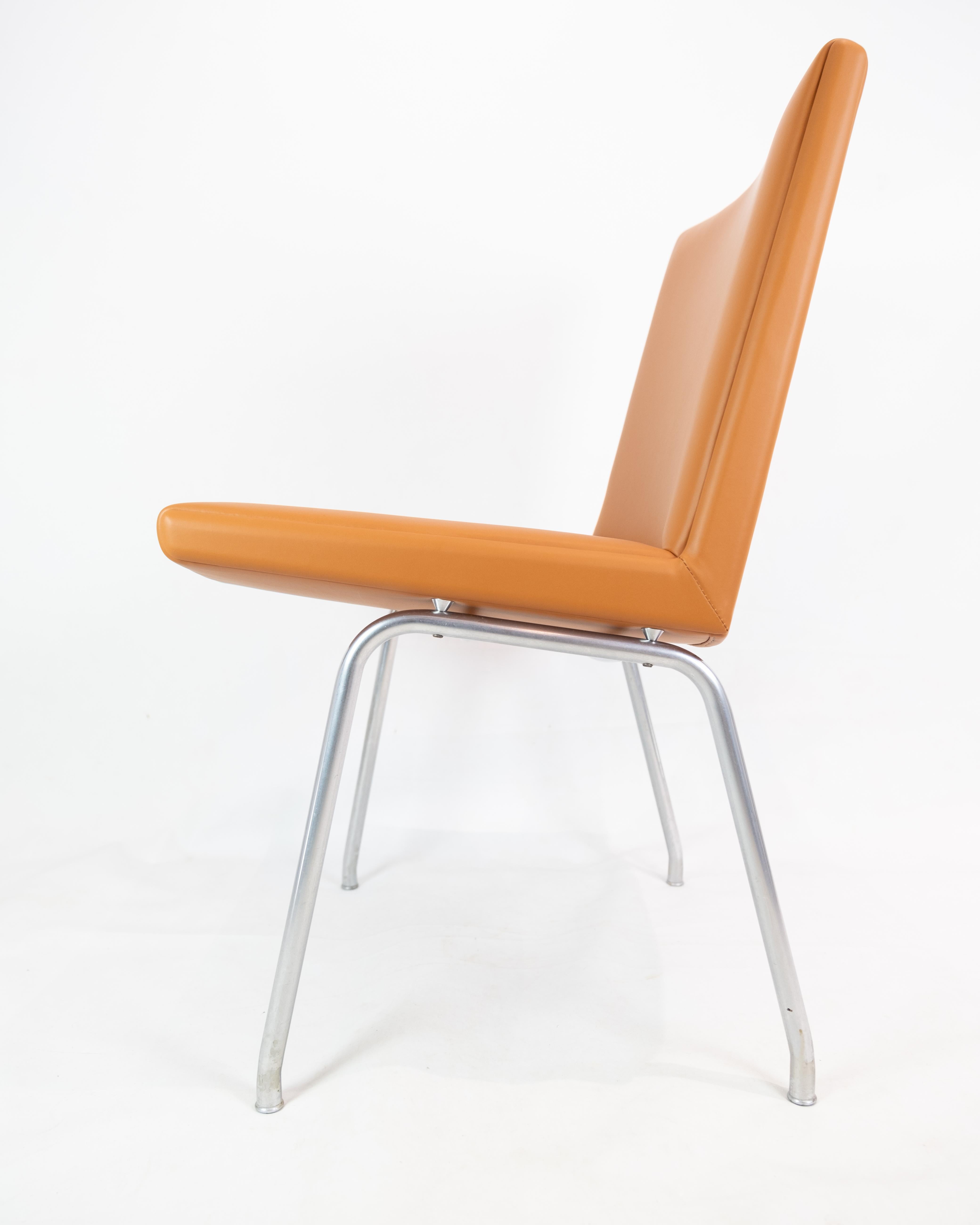 Kastrup-Stuhl aus cognacfarbenem Leder Modell AP40 von Hans J. Wegner  im Angebot 2