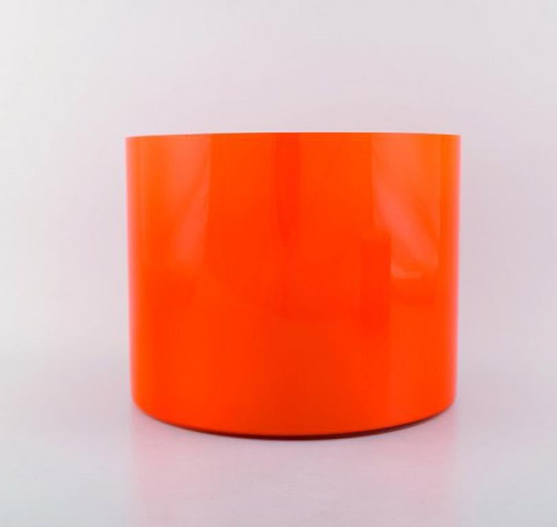Scandinavian Modern Kastrup / Holmegaard, a Pair of Large Bowls in Orange Opaline Glass