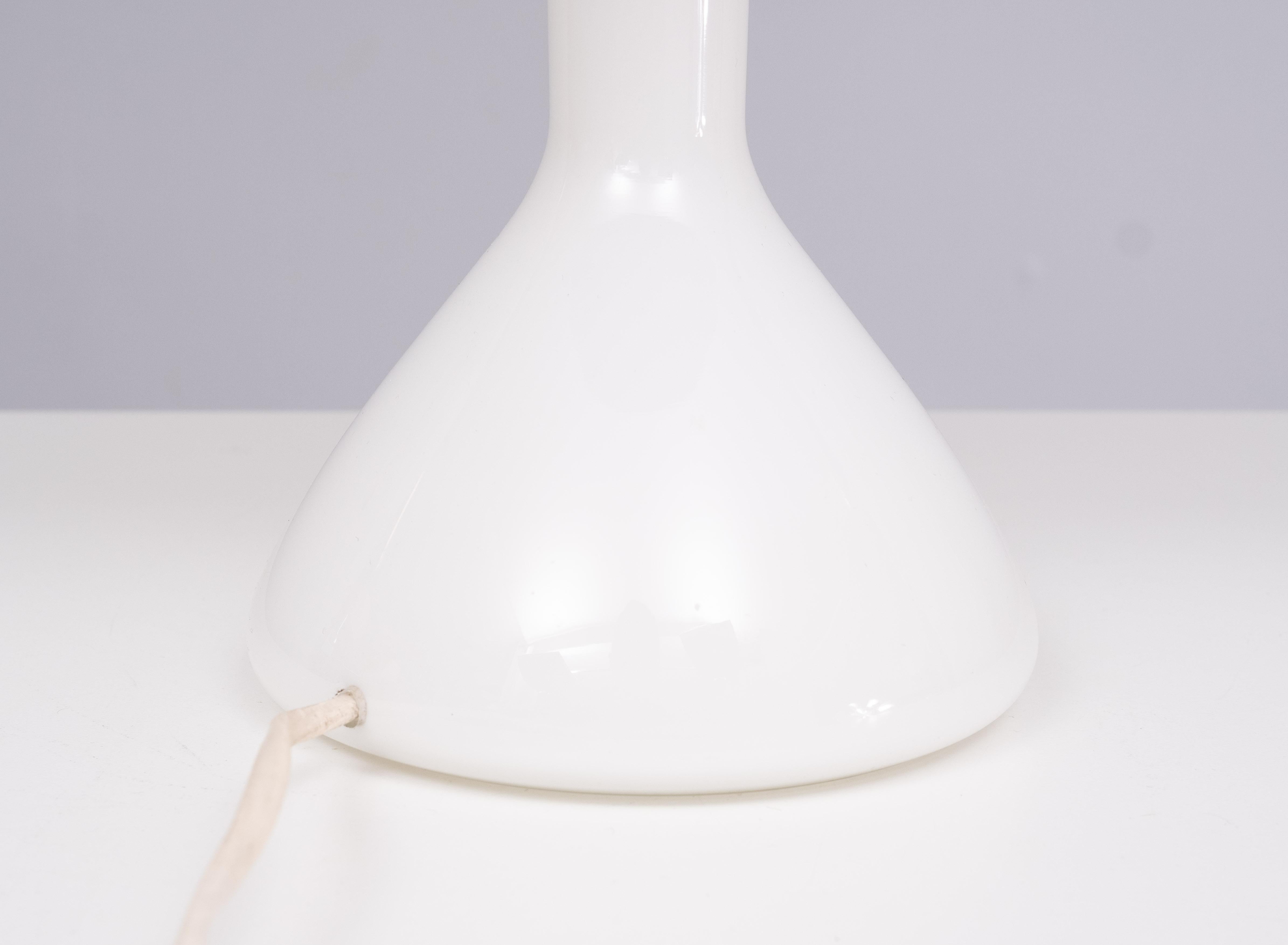 Kastrup Holmegaard Opaline Glass Table lamp Denmark 1960s  For Sale 1
