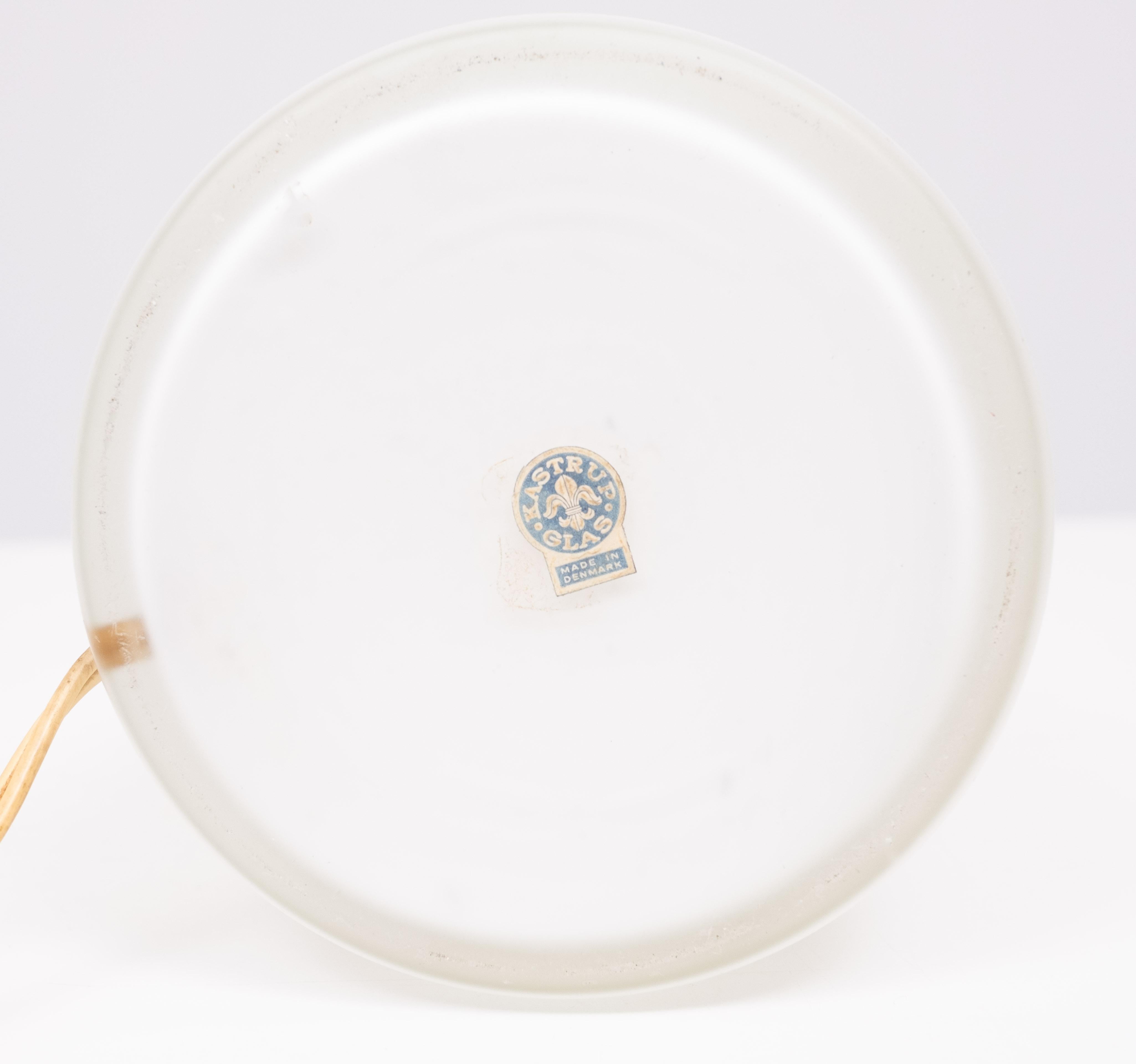 Verre opalin Kastrup  Lampes de table en verre opalin Design/One 1960 Danemark en vente