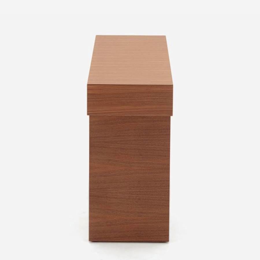 Hand-Crafted Kasua Walnut Console Table For Sale