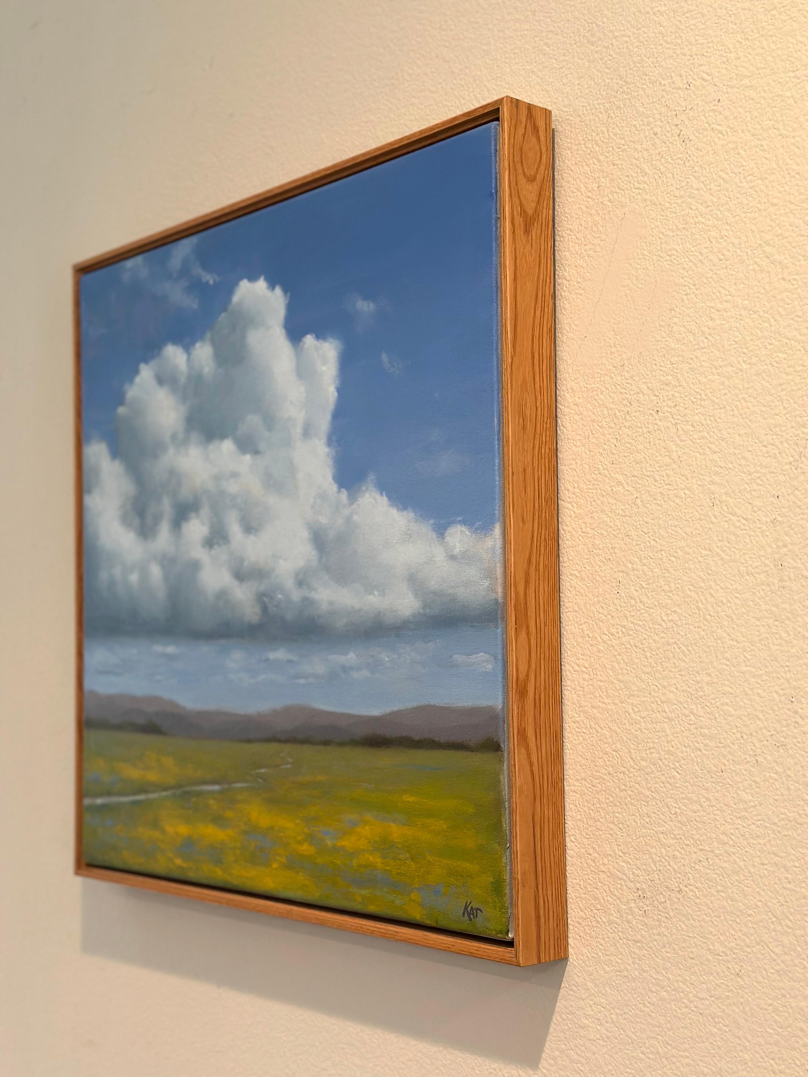 Valley Buttercup Valley, peinture à l'huile - Painting de Kat Bergman
