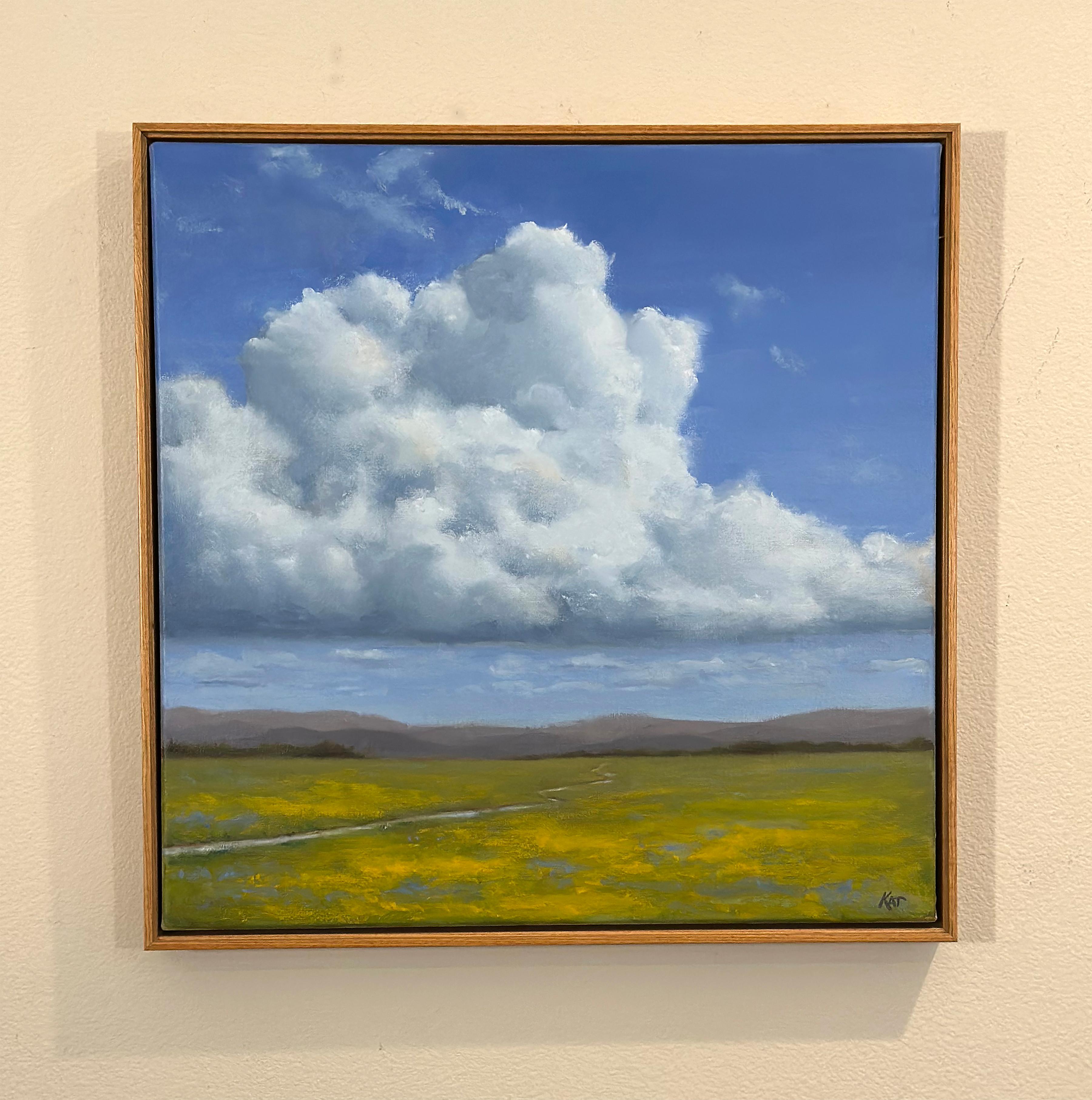 Valley Buttercup Valley, peinture à l'huile - Réalisme Painting par Kat Bergman