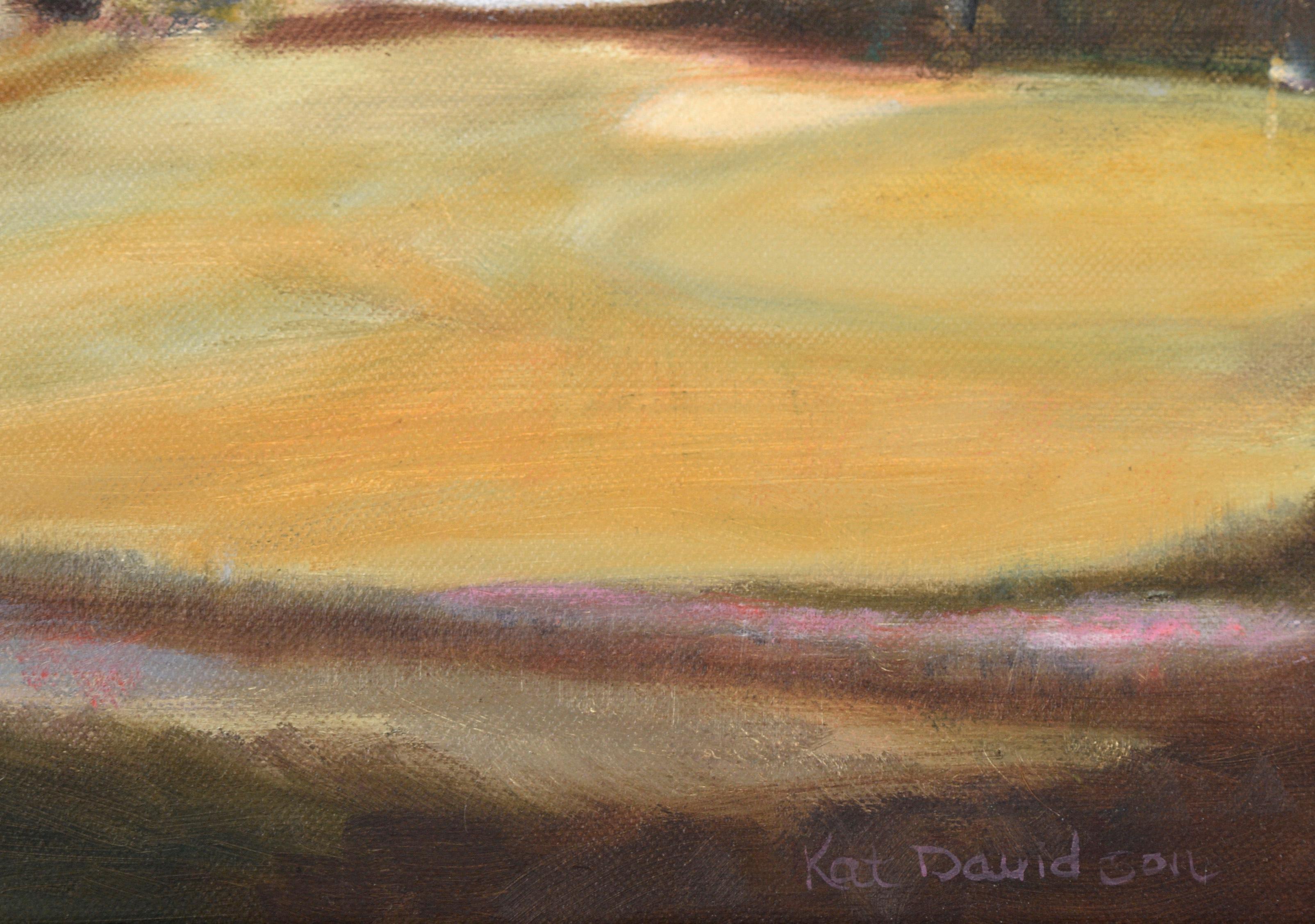 Golf Course by the Bay - Contemporary Plein Aire Landscape in Oil on Canvas For Sale 6
