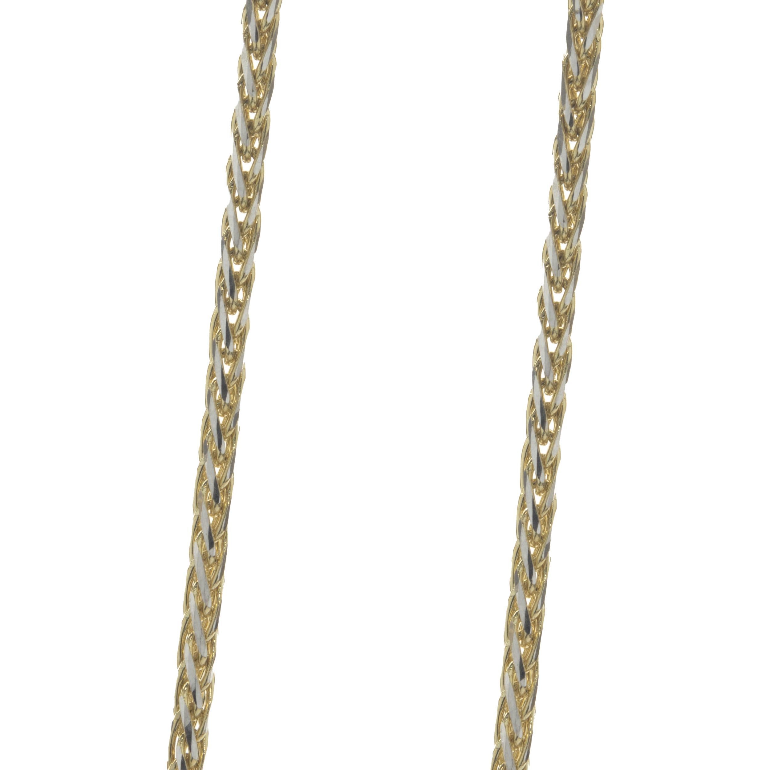 Kat Florence Collar Hoja Diamante Oro Amarillo 18 Kilates Corte redondo en venta