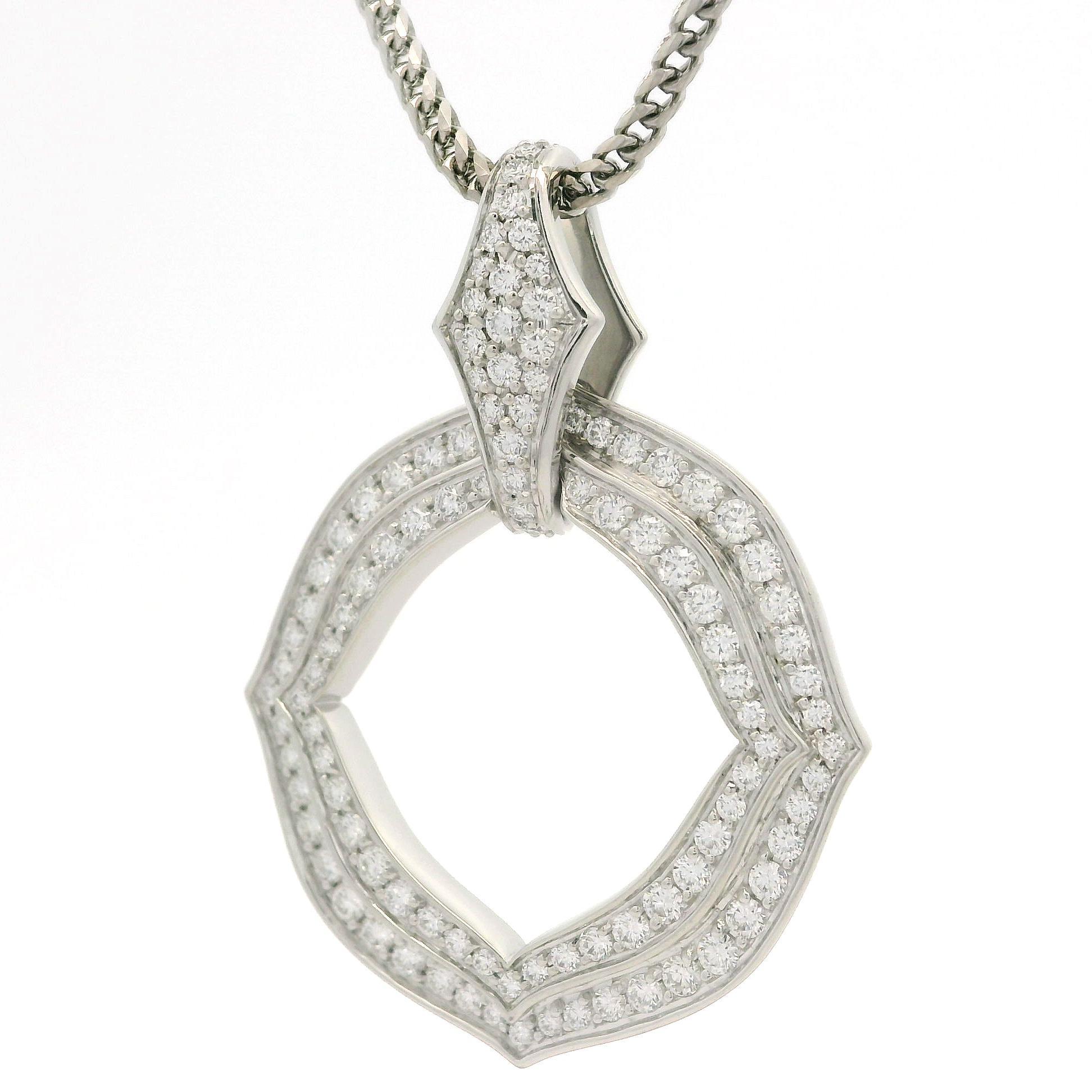 Kat Florence Collana con ciondolo aperto in oro 18k D FL 0.91ctw con scatola in vendita 8