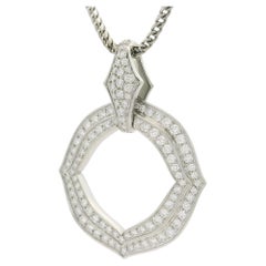 Kat Florence 18k Gold D FL 0.91ctw Diamond Open Pendant Necklace w/ Box