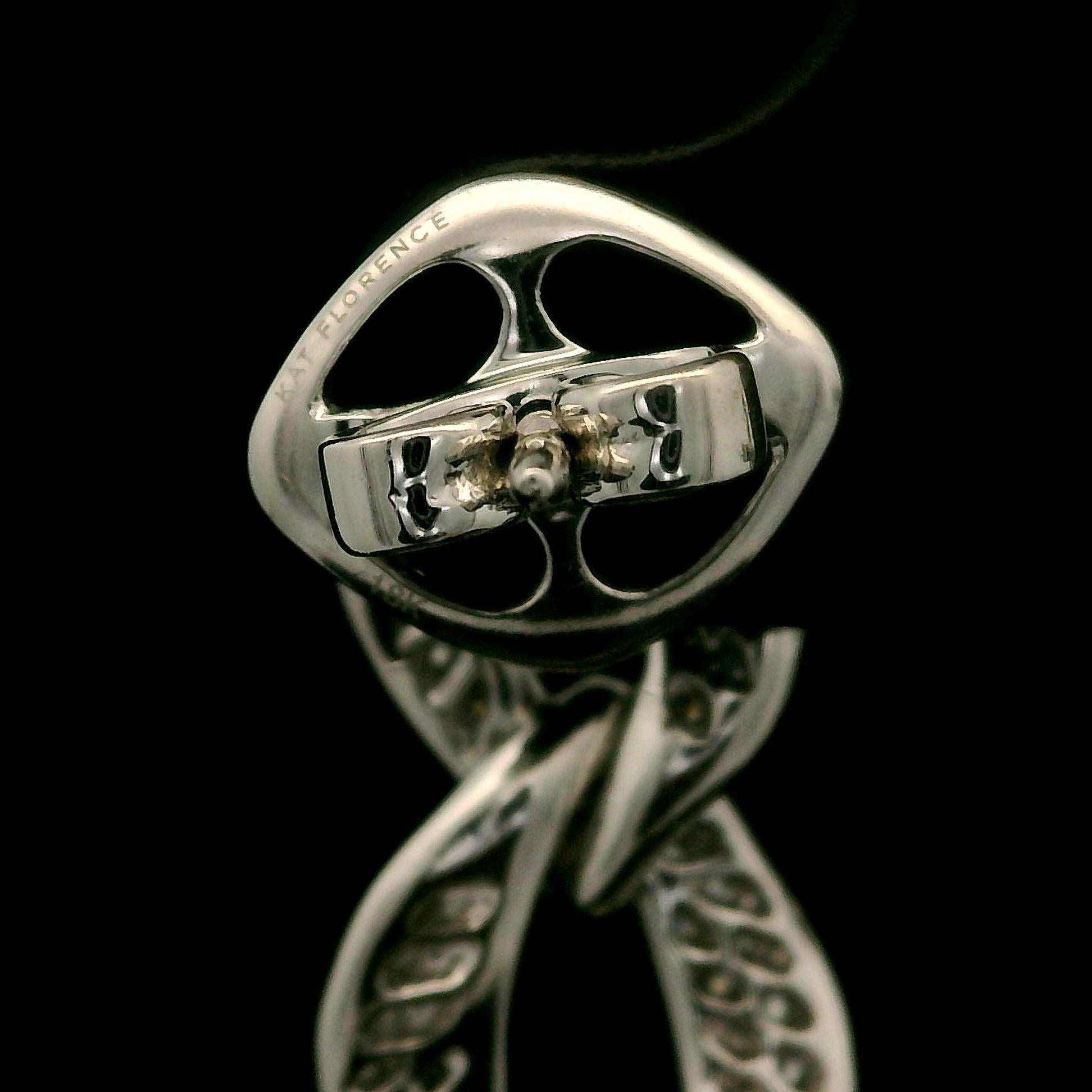 Kat Florence Pendants d'oreilles à maillons couverts de diamants D FL 1,26 ctw, en or 18 carats avec boîte en vente 3