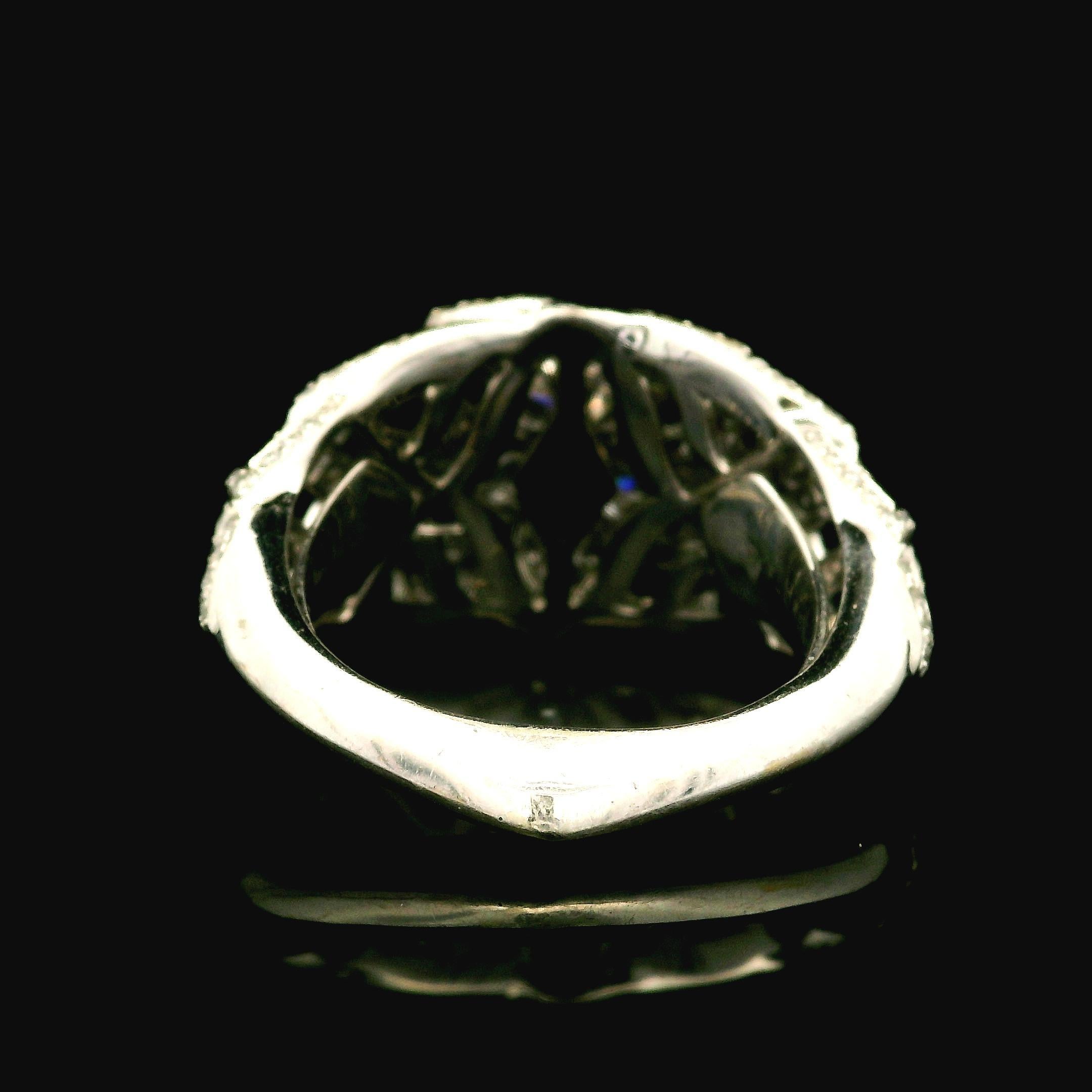 --Stones:--
194 Natural Genuine Diamonds - 5 Pear Cut & 189 Round Brilliant Cut - Prong & Pave Set - D Color - Flawless Clarity - 1.64ctw exact. as per paper
Total Carat Weight: 1.64 exact

Material: 18k White Gold
Total Weight: 9.23 Grams
Ring