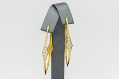 Kat Florence 18K Yellow gold 1.44 CTW Natural Diamond Large Hoop earrings D/VVS